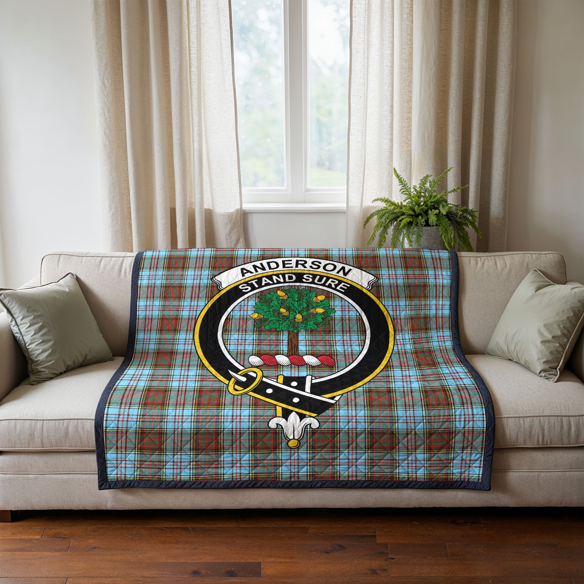 Anderson Ancient Tartan Crest Quilt