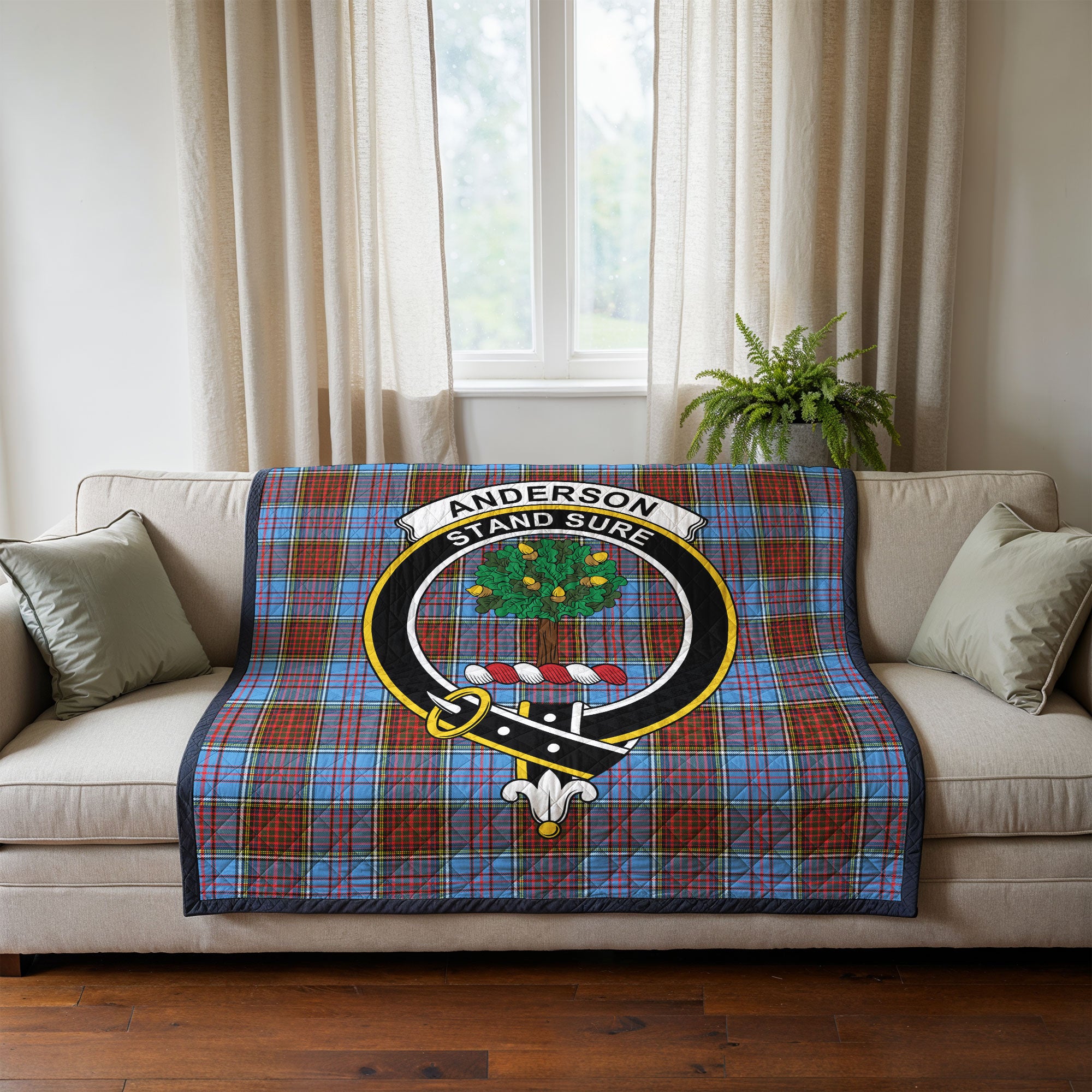 Anderson Modern Tartan Crest Quilt