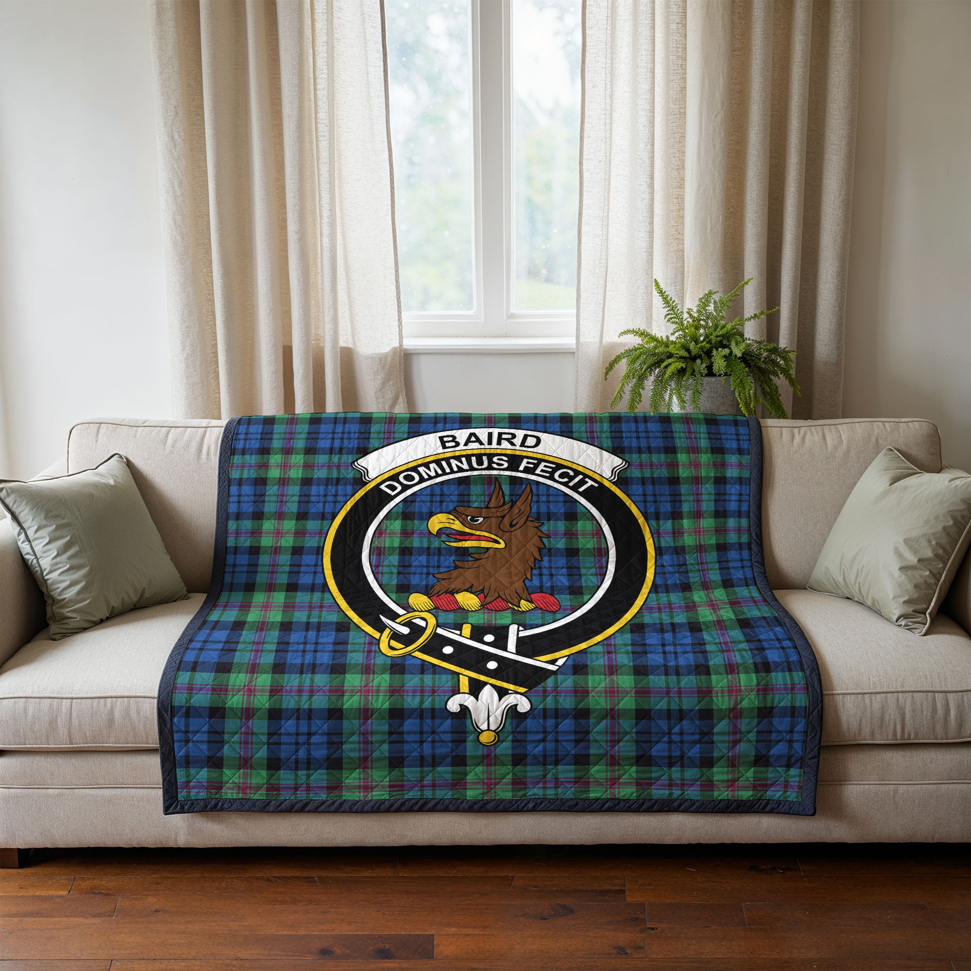 Baird Ancient Tartan Crest Quilt