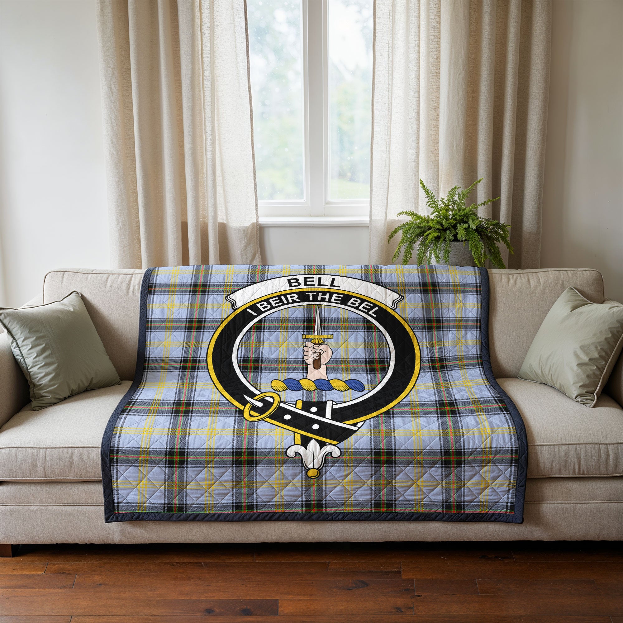 Bell of the Borders Tartan Crest Quilt