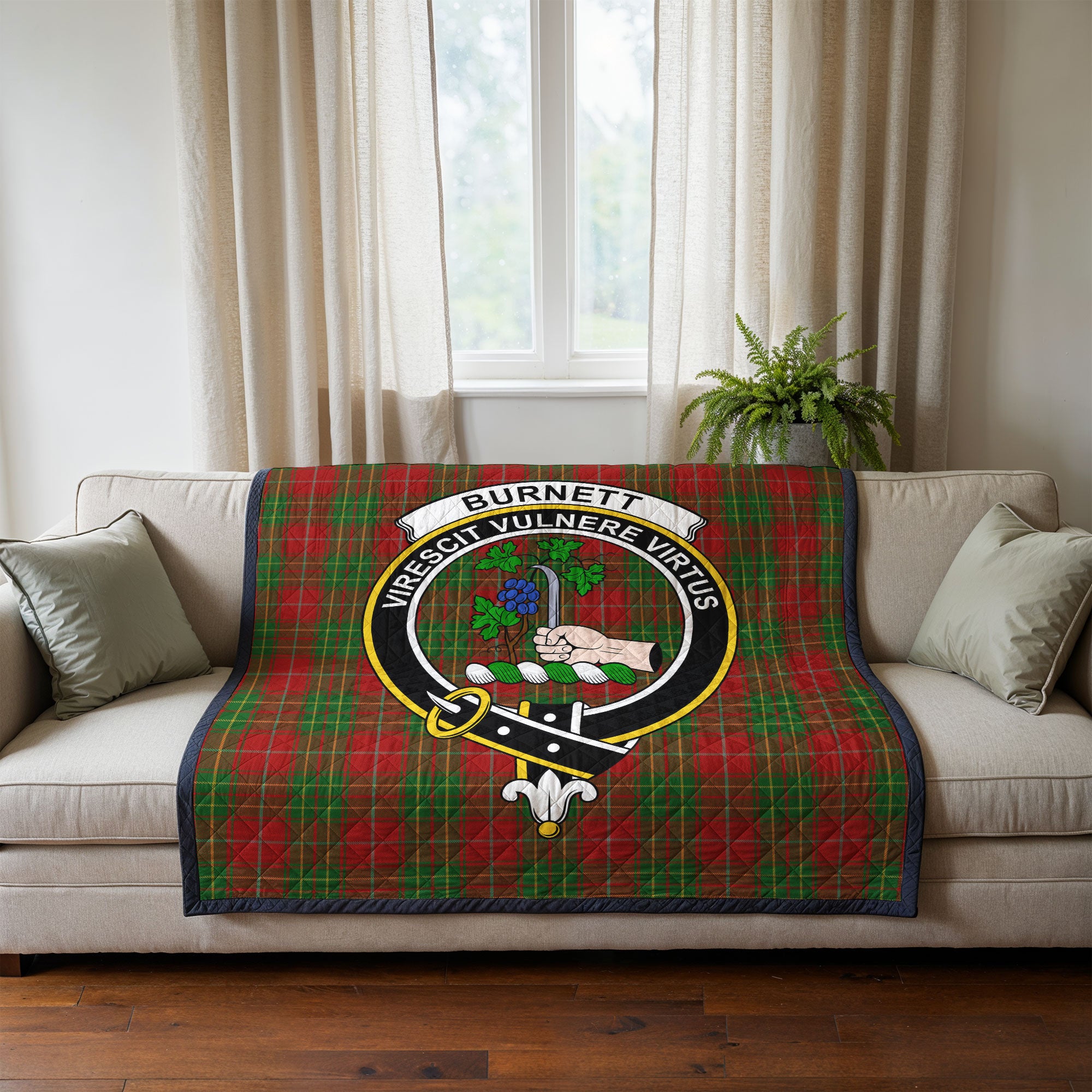 Burnett Tartan Crest Quilt