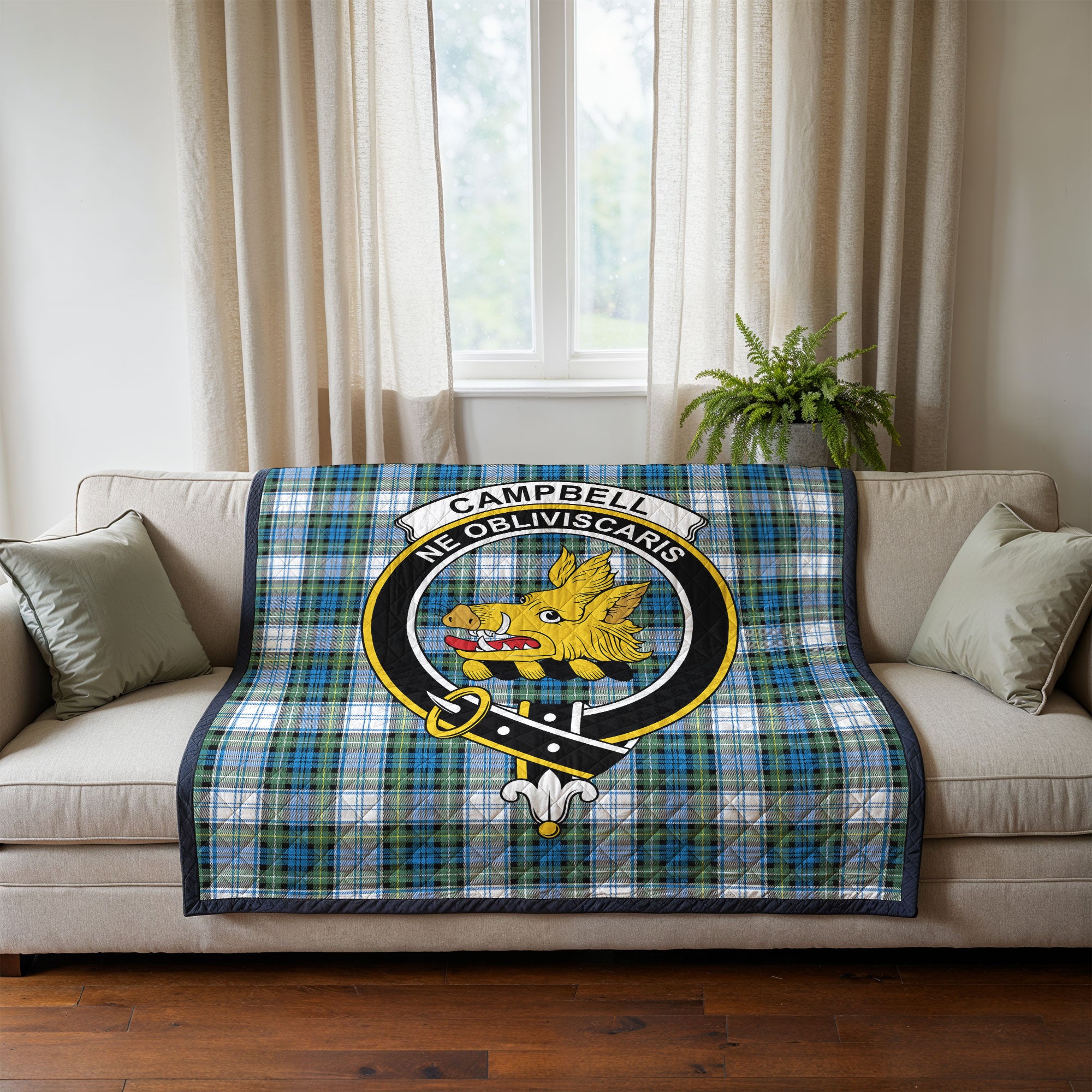 Campbell Dress Ancient Tartan Crest Quilt