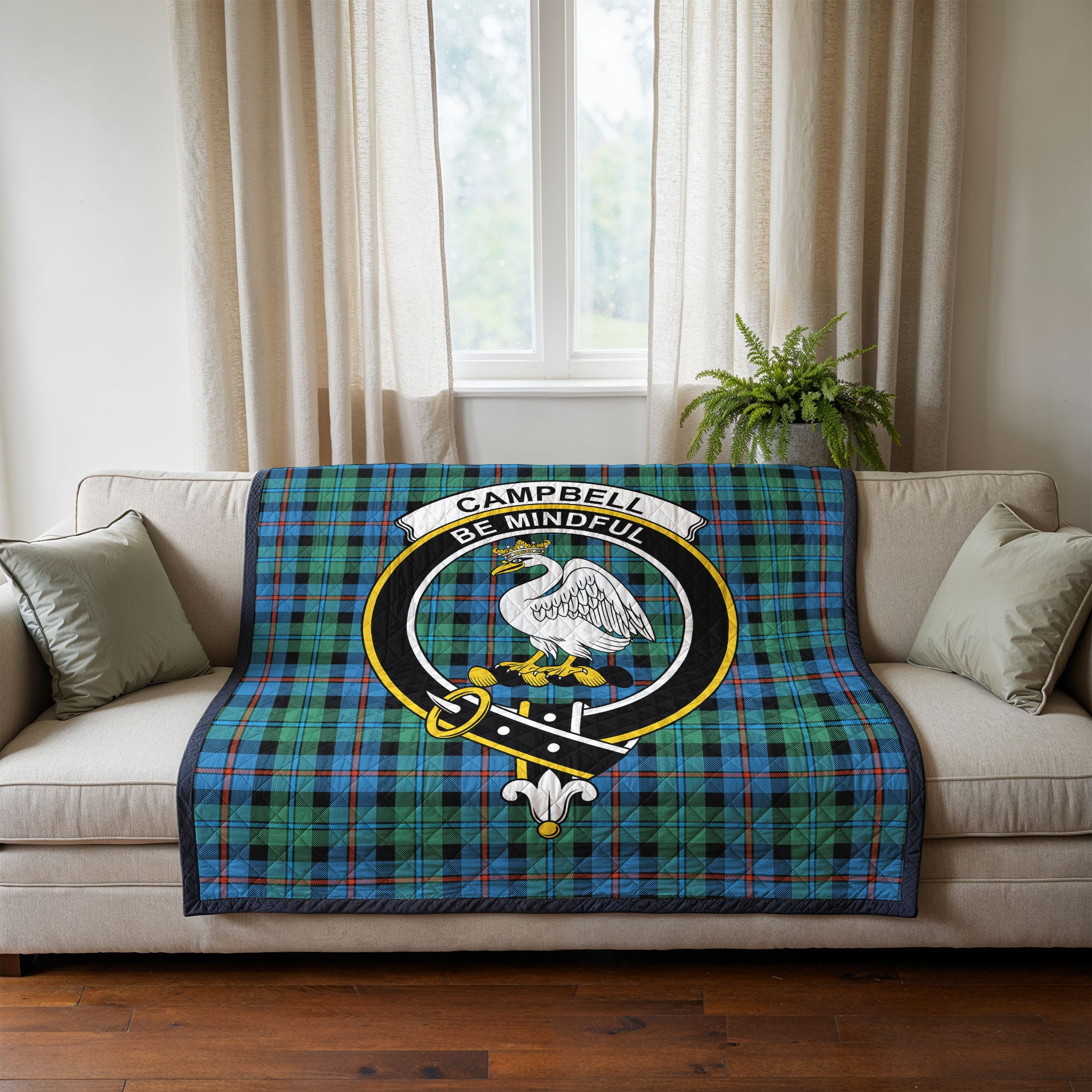 Campbell of Cawdor Ancient Tartan Crest Quilt