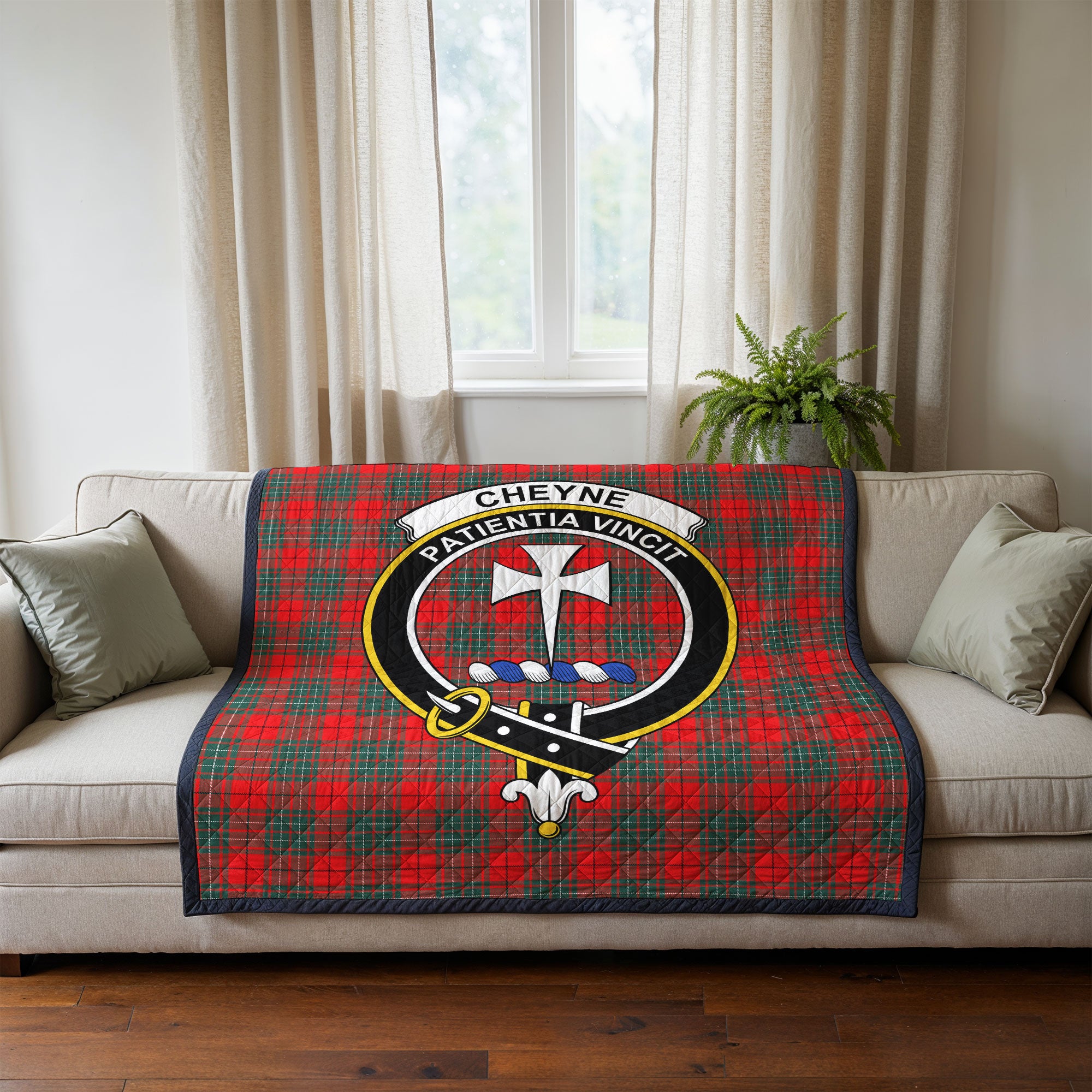 Cheyne Tartan Crest Quilt