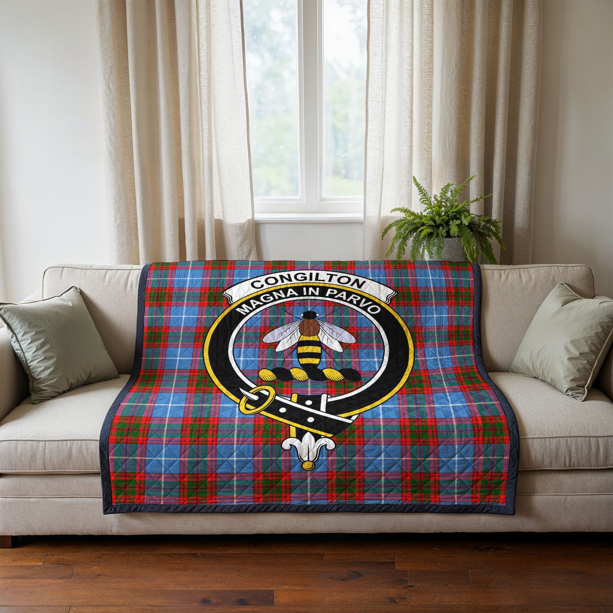 Congilton Tartan Crest Quilt