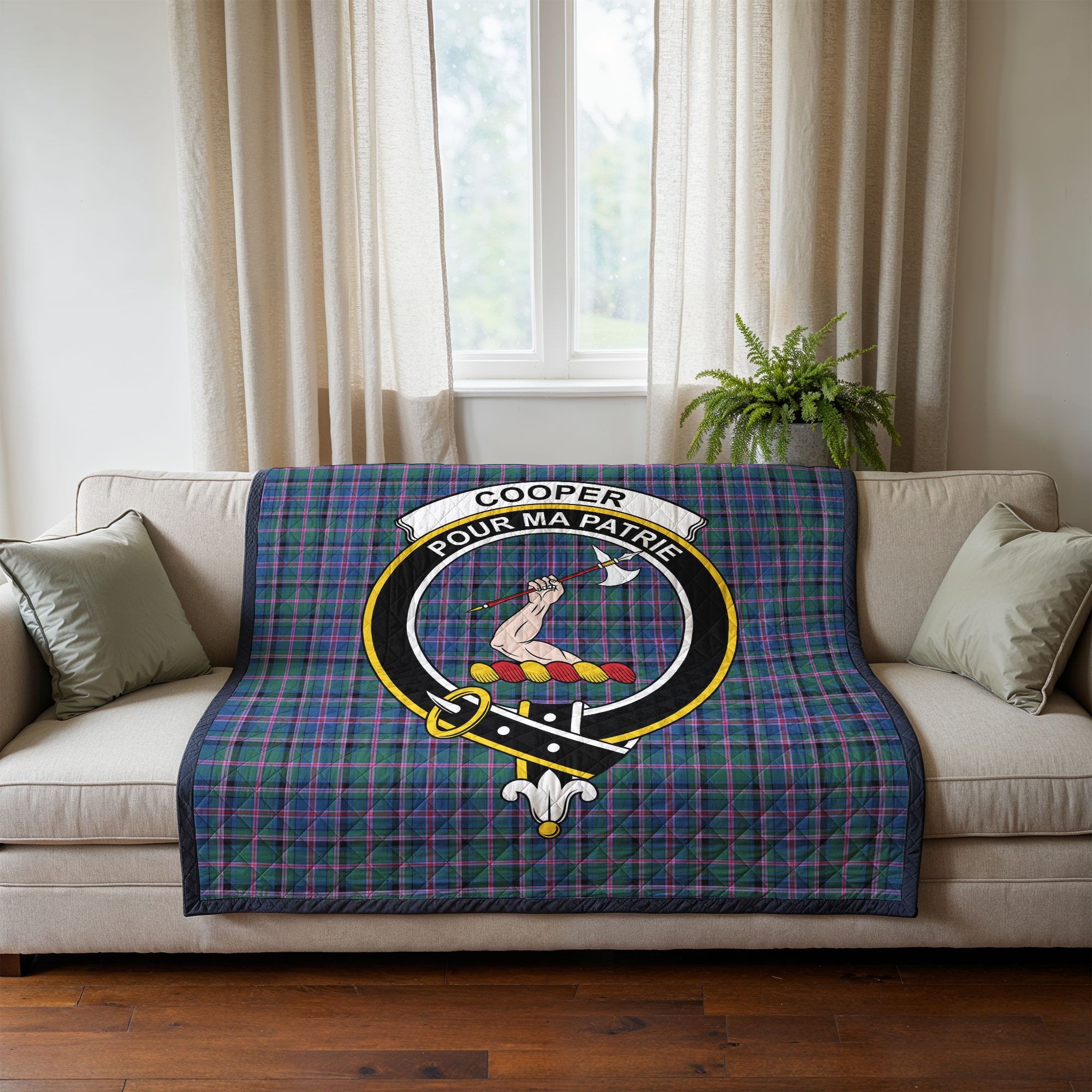 Cooper Ancient Tartan Crest Quilt