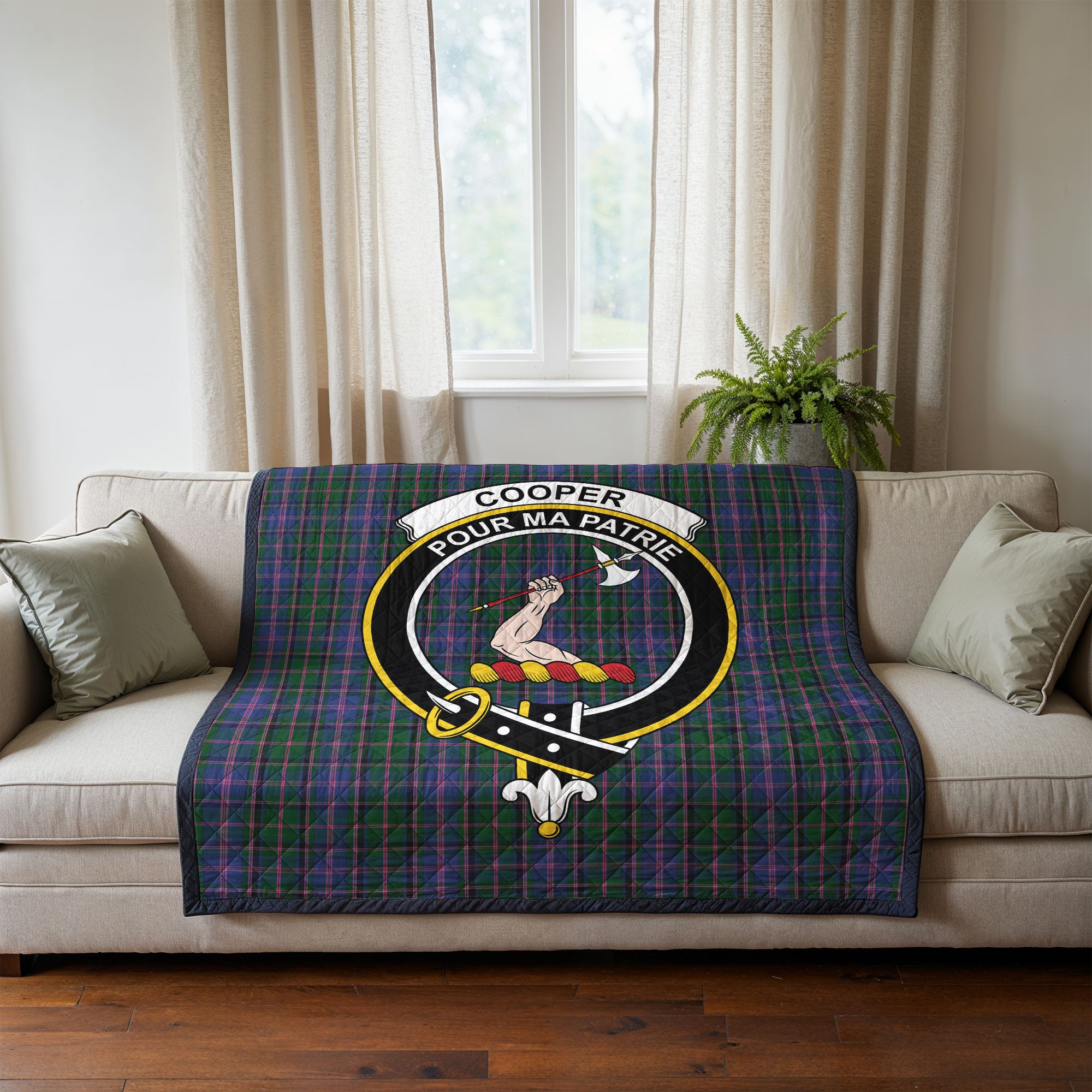 Cooper Tartan Crest Quilt