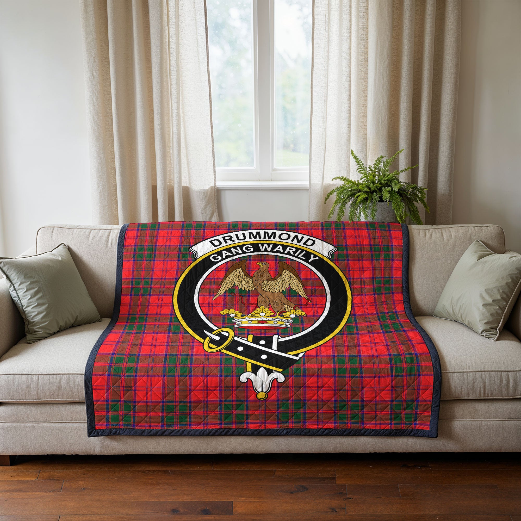 Drummond Modern Tartan Crest Quilt