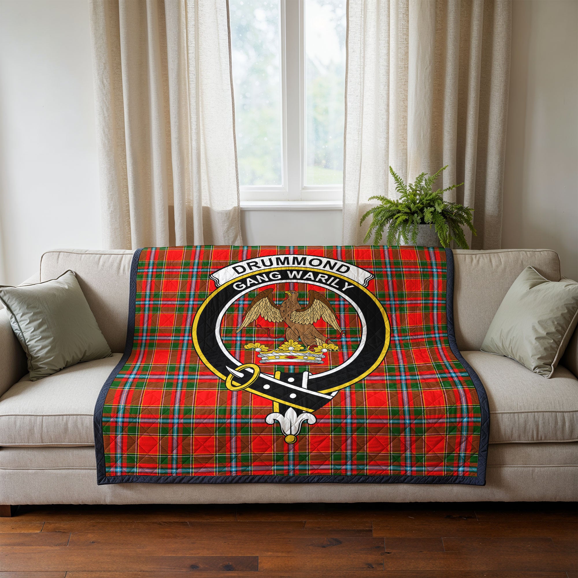Drummond of Perth Tartan Crest Quilt