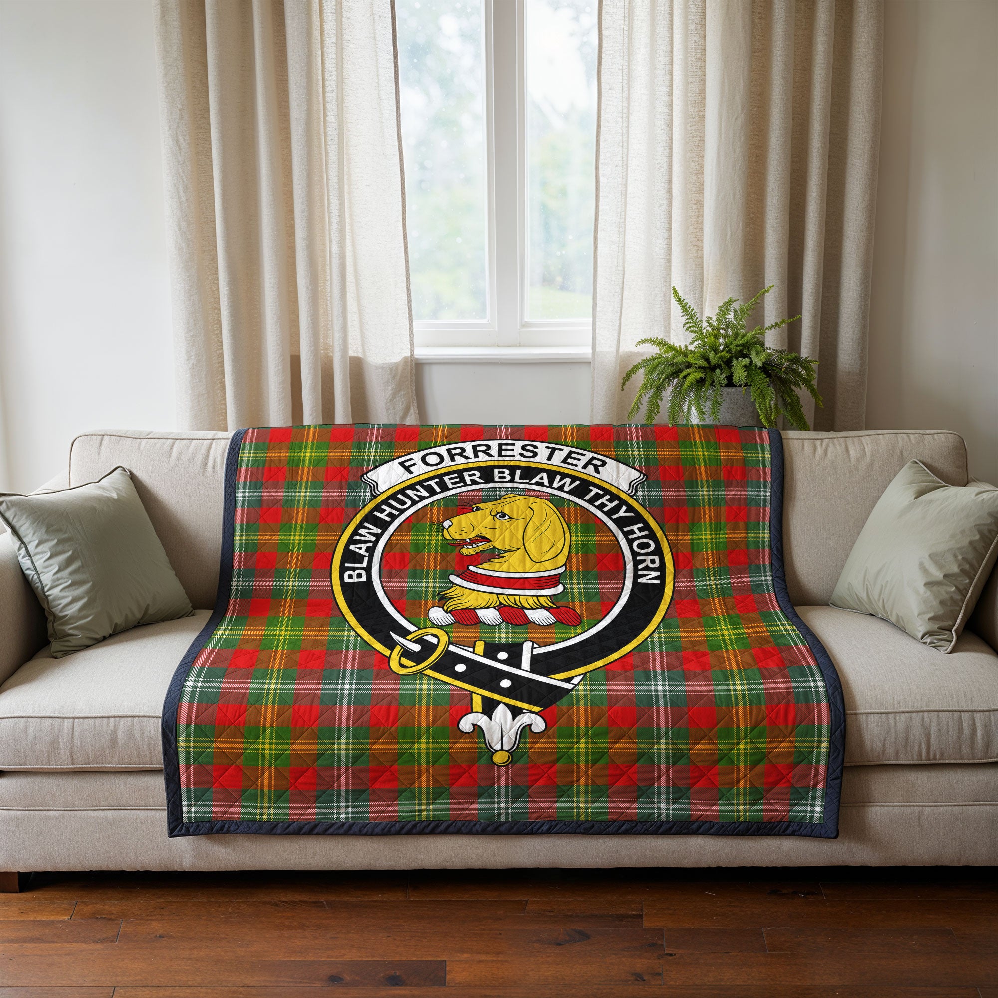 Forrester Tartan Crest Quilt