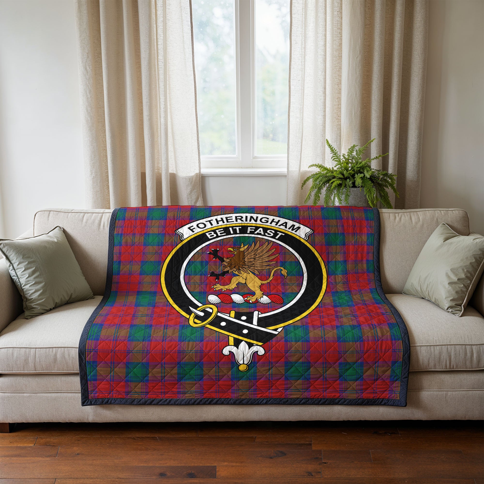 Fotheringham Tartan Crest Quilt