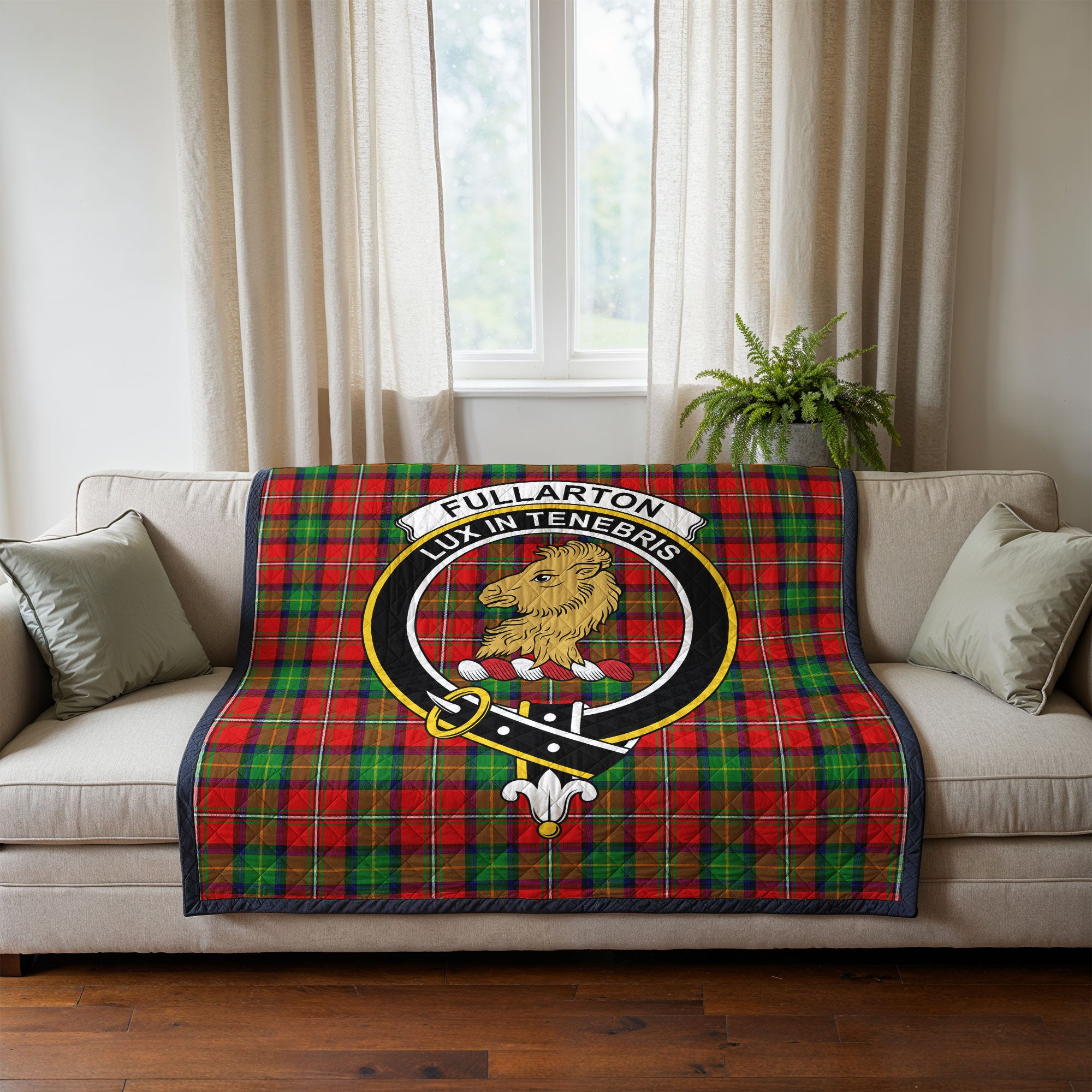 Fullarton Tartan Crest Quilt