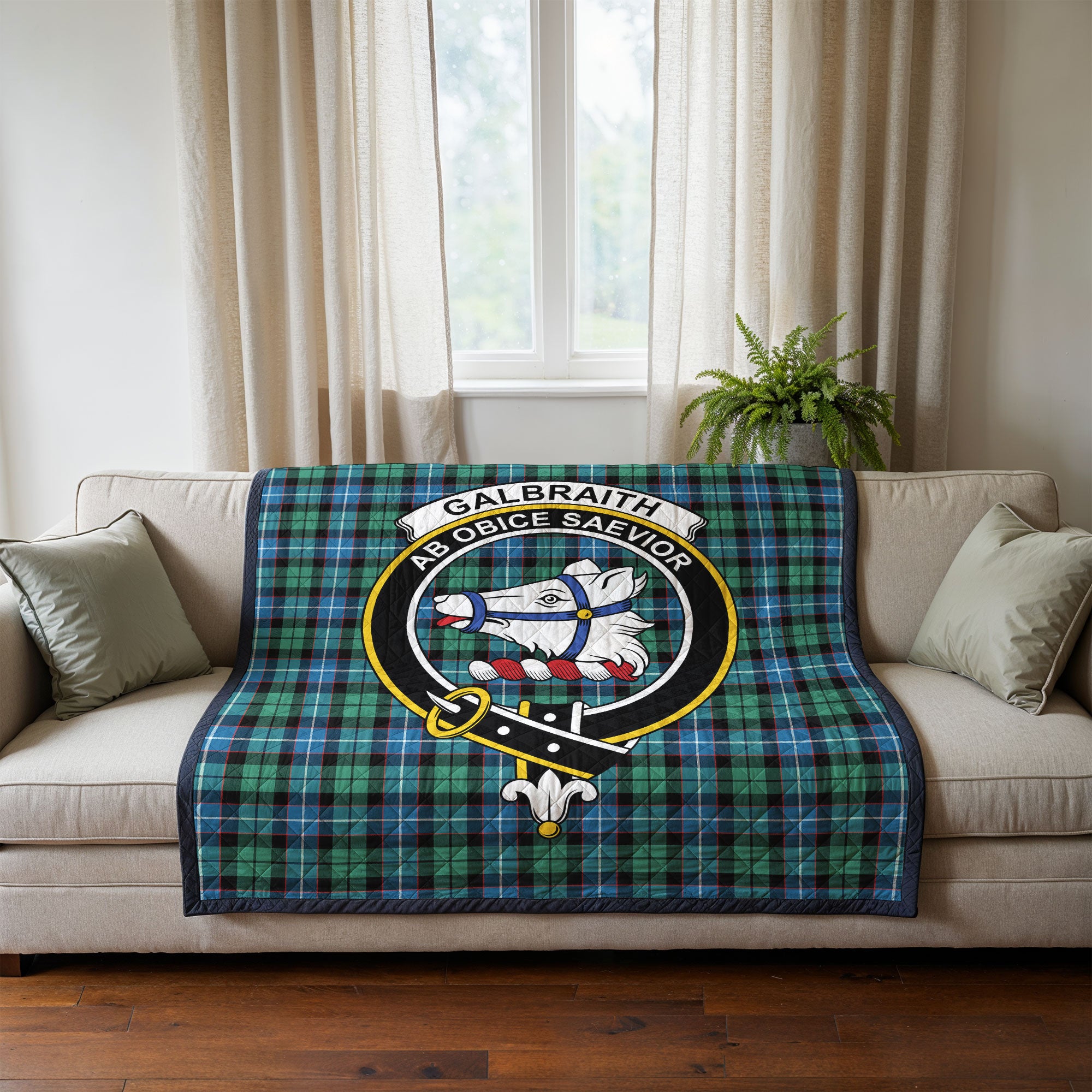 Galbraith Ancient Tartan Crest Quilt