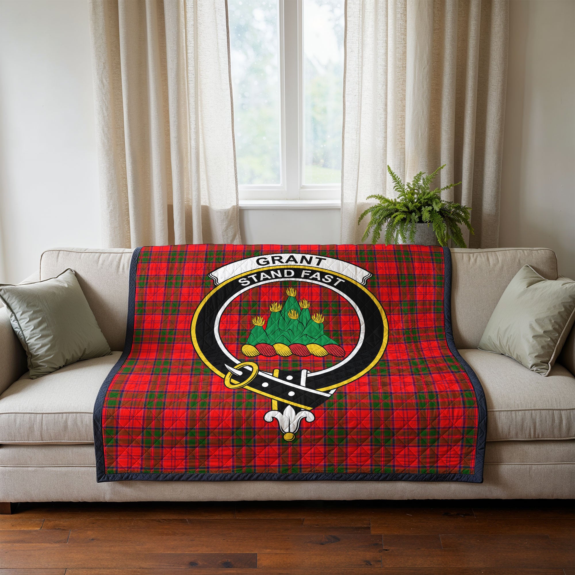 Grant Modern Tartan Crest Quilt