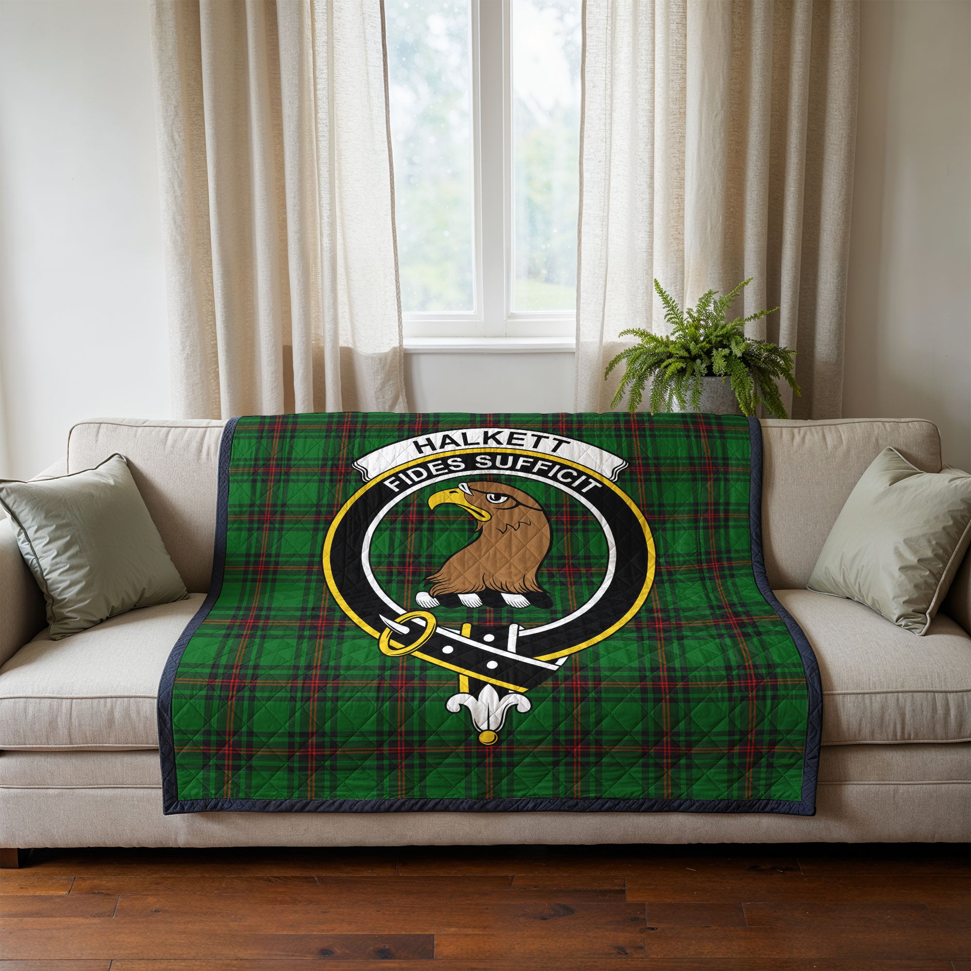 Halkett Tartan Crest Quilt