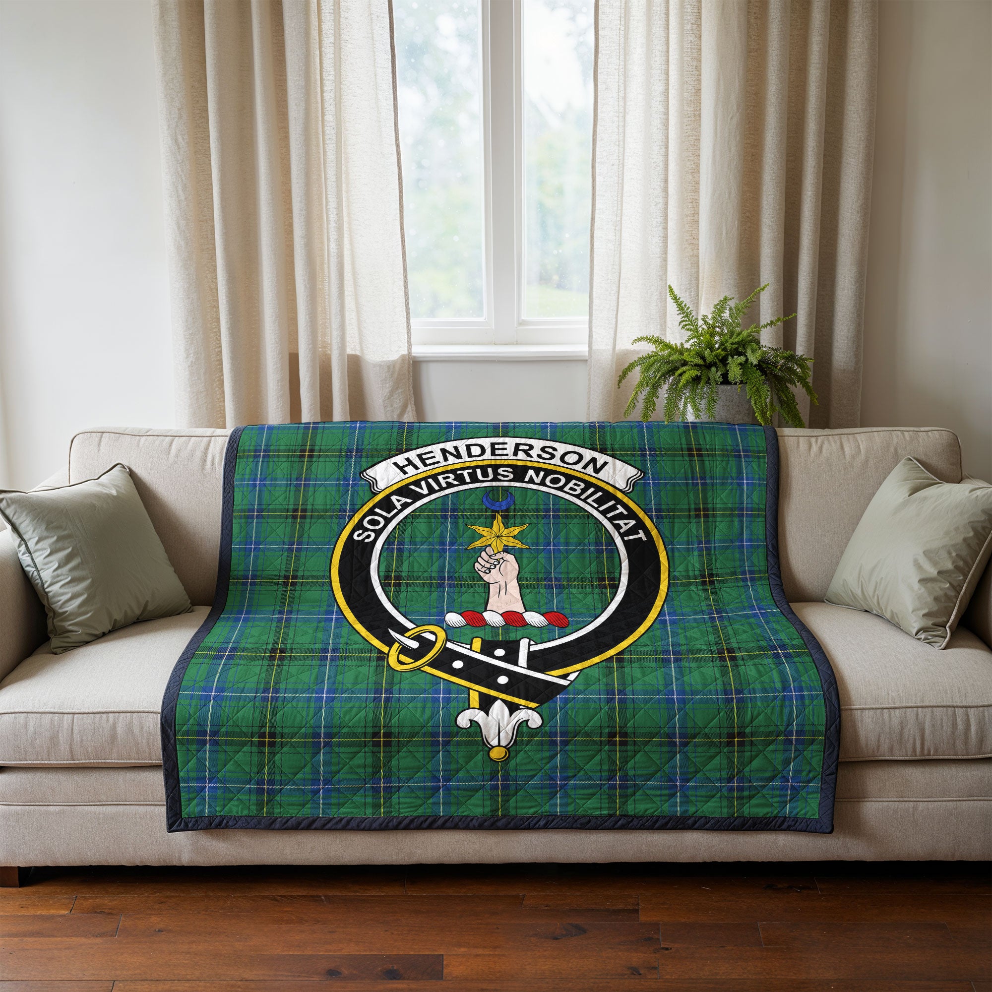 Henderson Ancient Tartan Crest Quilt