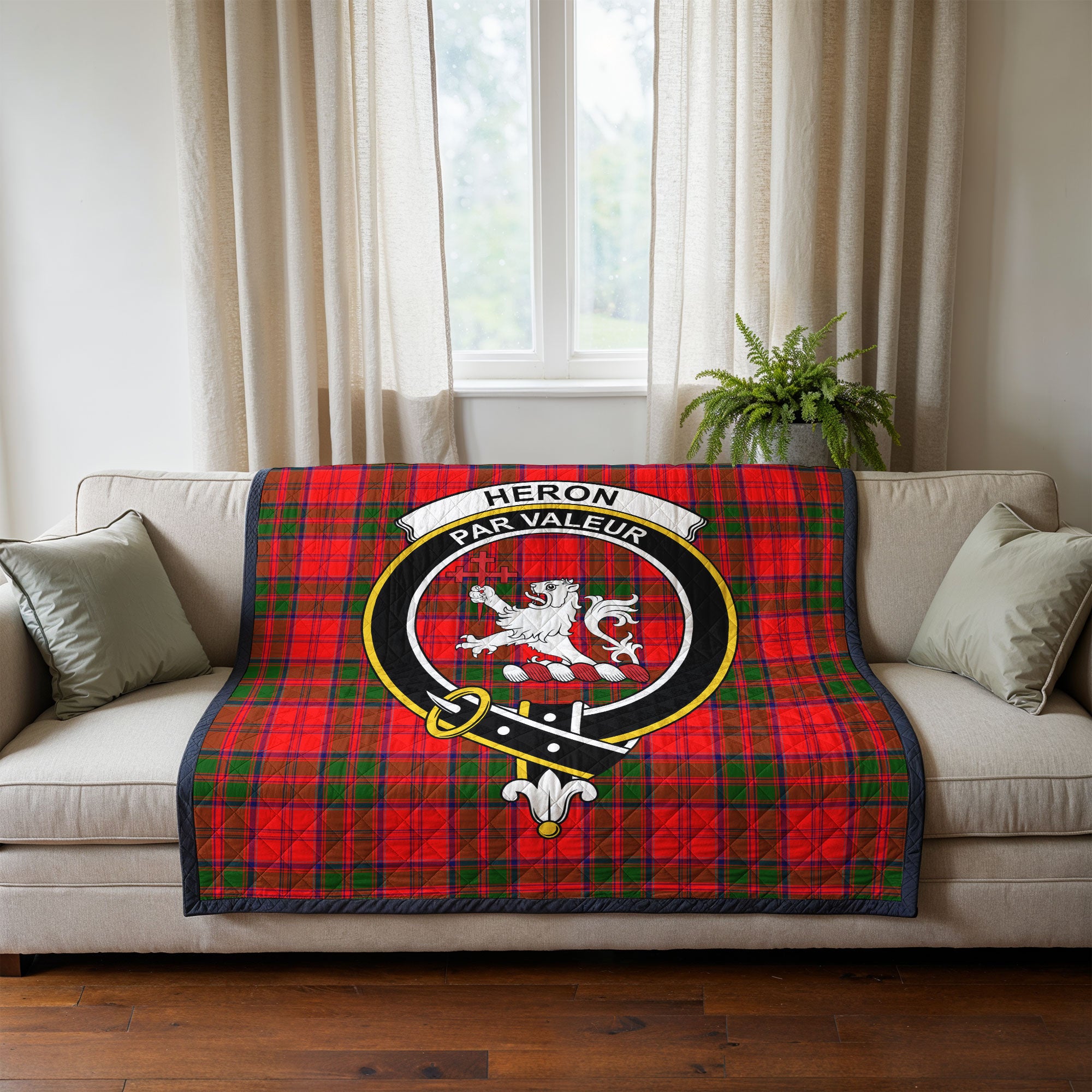 Heron Tartan Crest Quilt