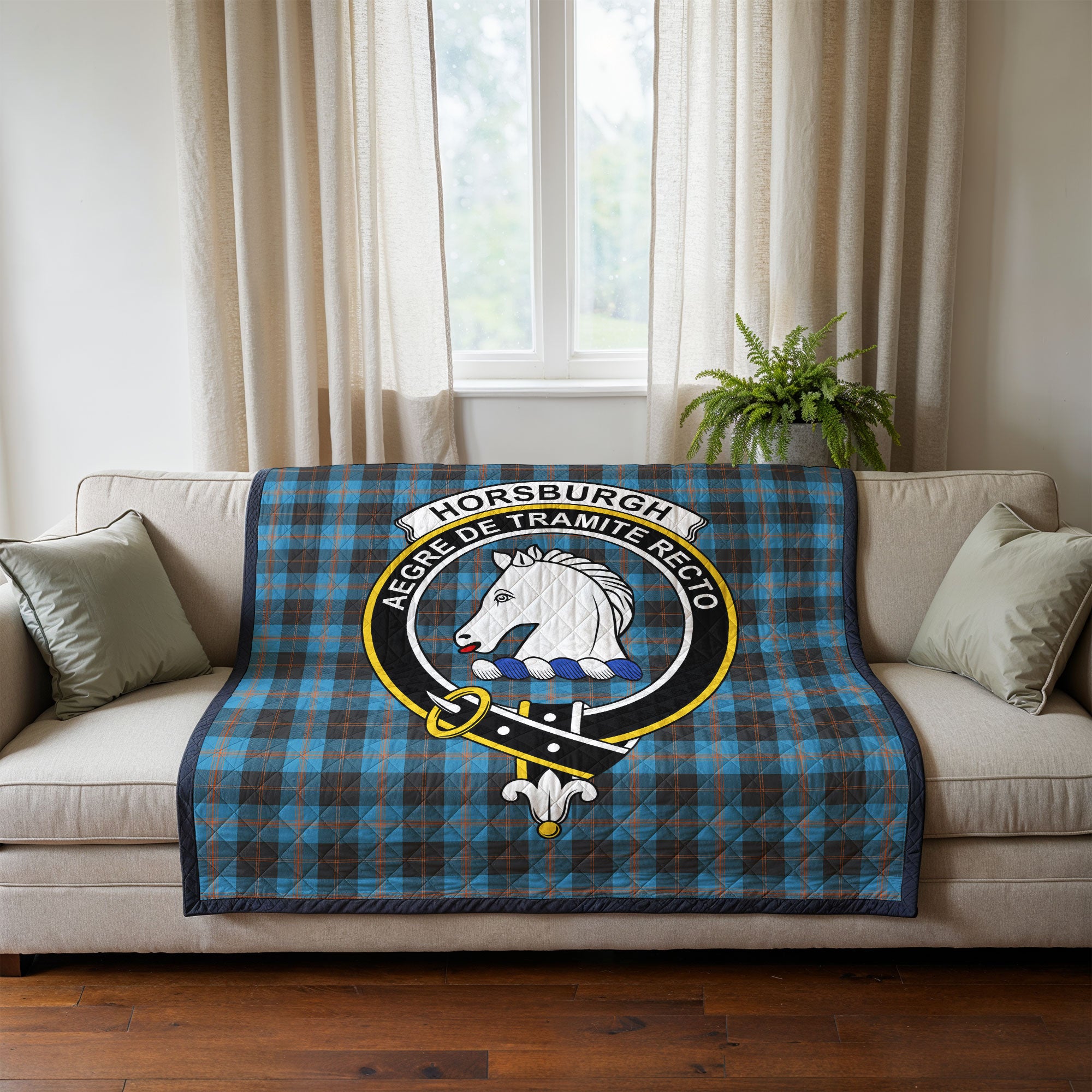 Horsburgh Tartan Crest Quilt