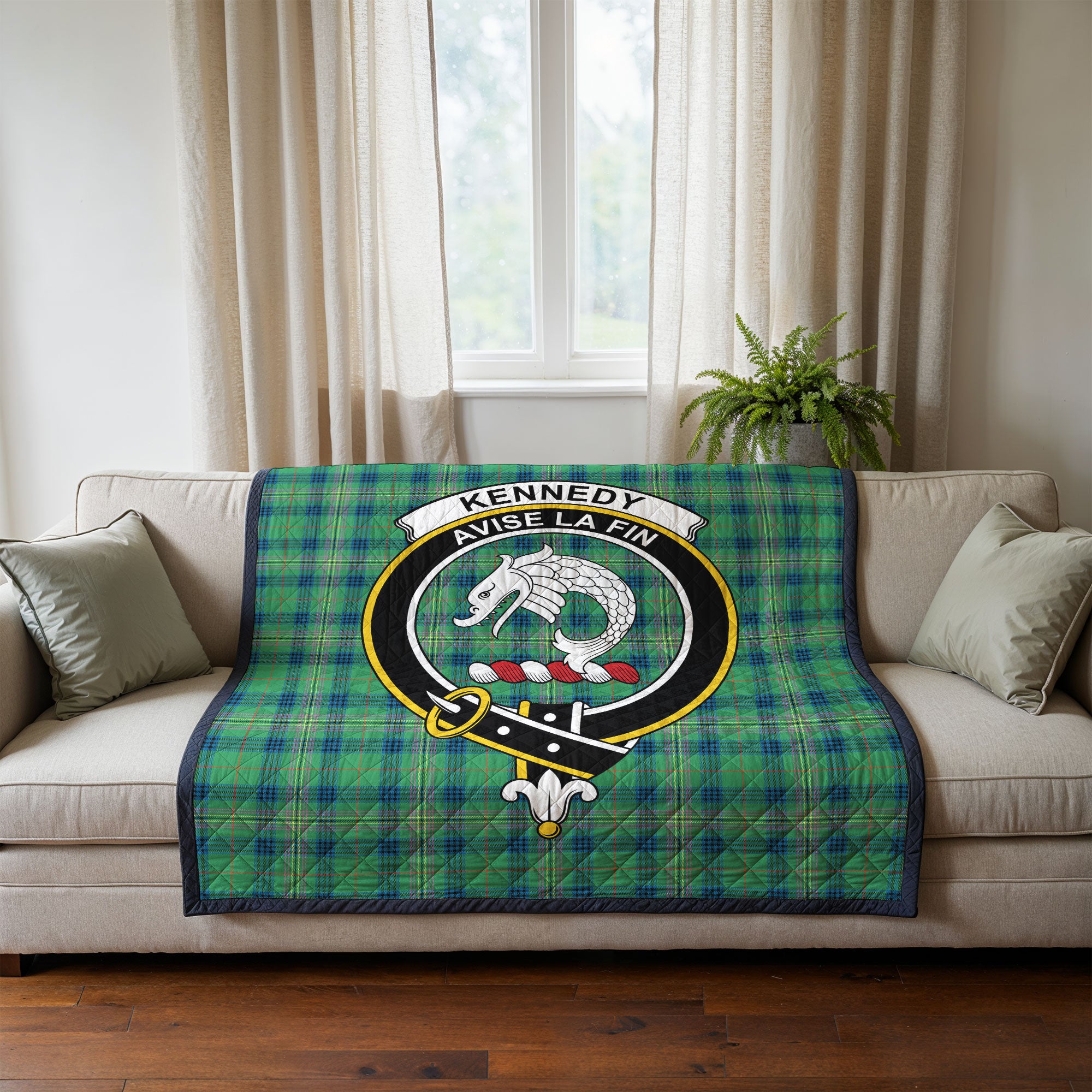 Kennedy Ancient Tartan Crest Quilt
