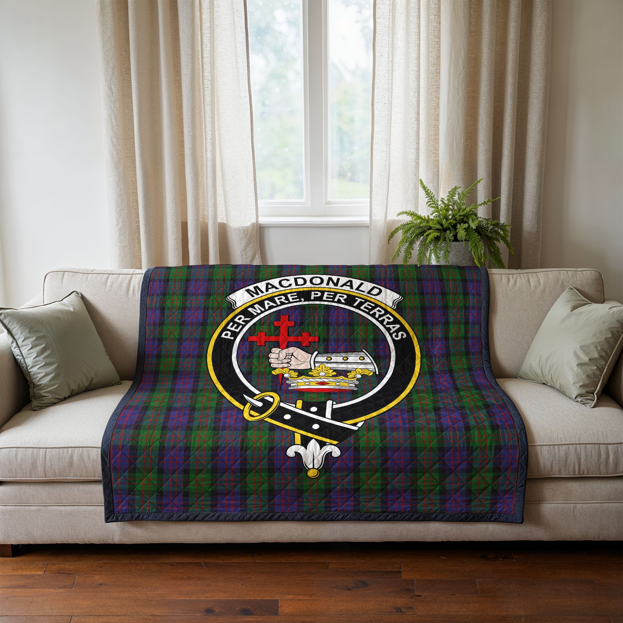 MacDonald Tartan Crest Quilt