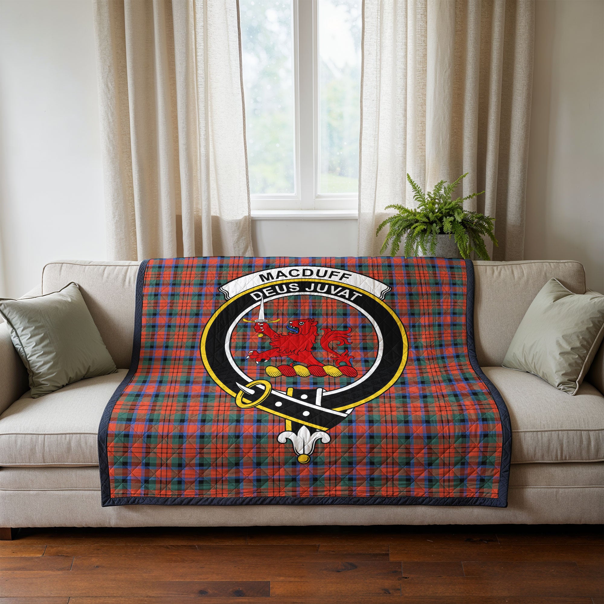 MacDuff Ancient Tartan Crest Quilt