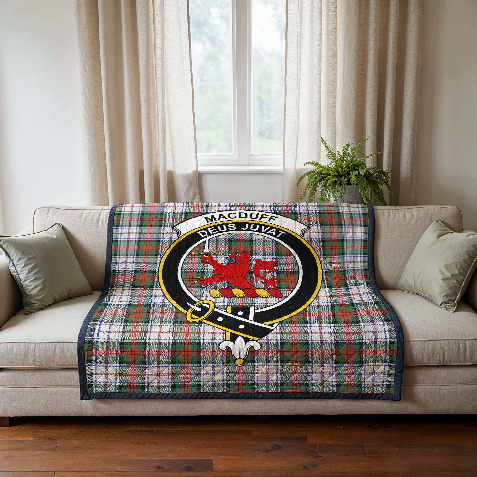 MacDuff Dress Ancient Tartan Crest Quilt