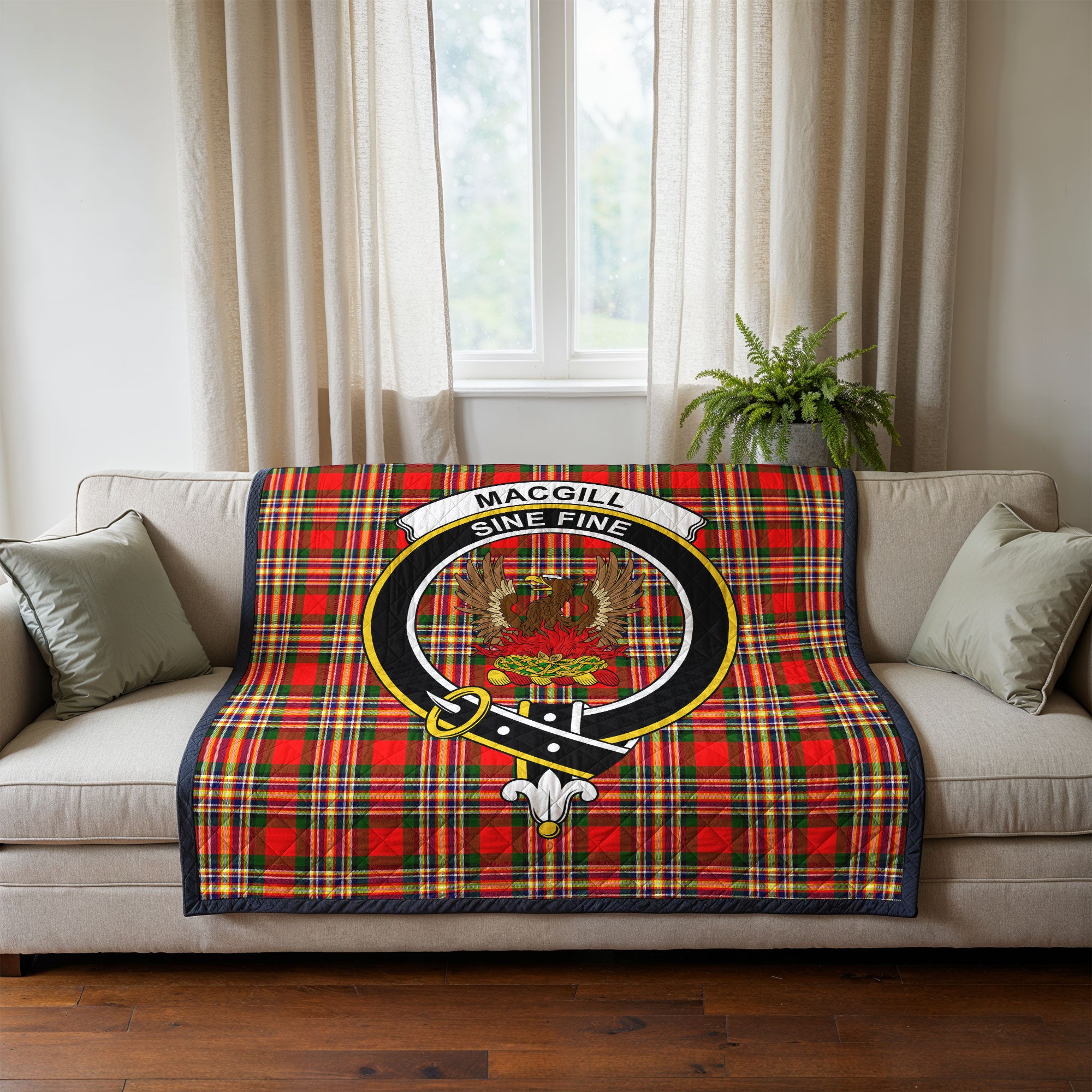 MacGill Modern Tartan Crest Quilt