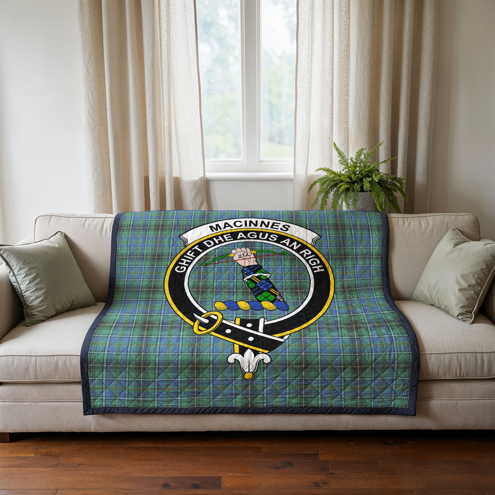 MacInnes Ancient Tartan Crest Quilt