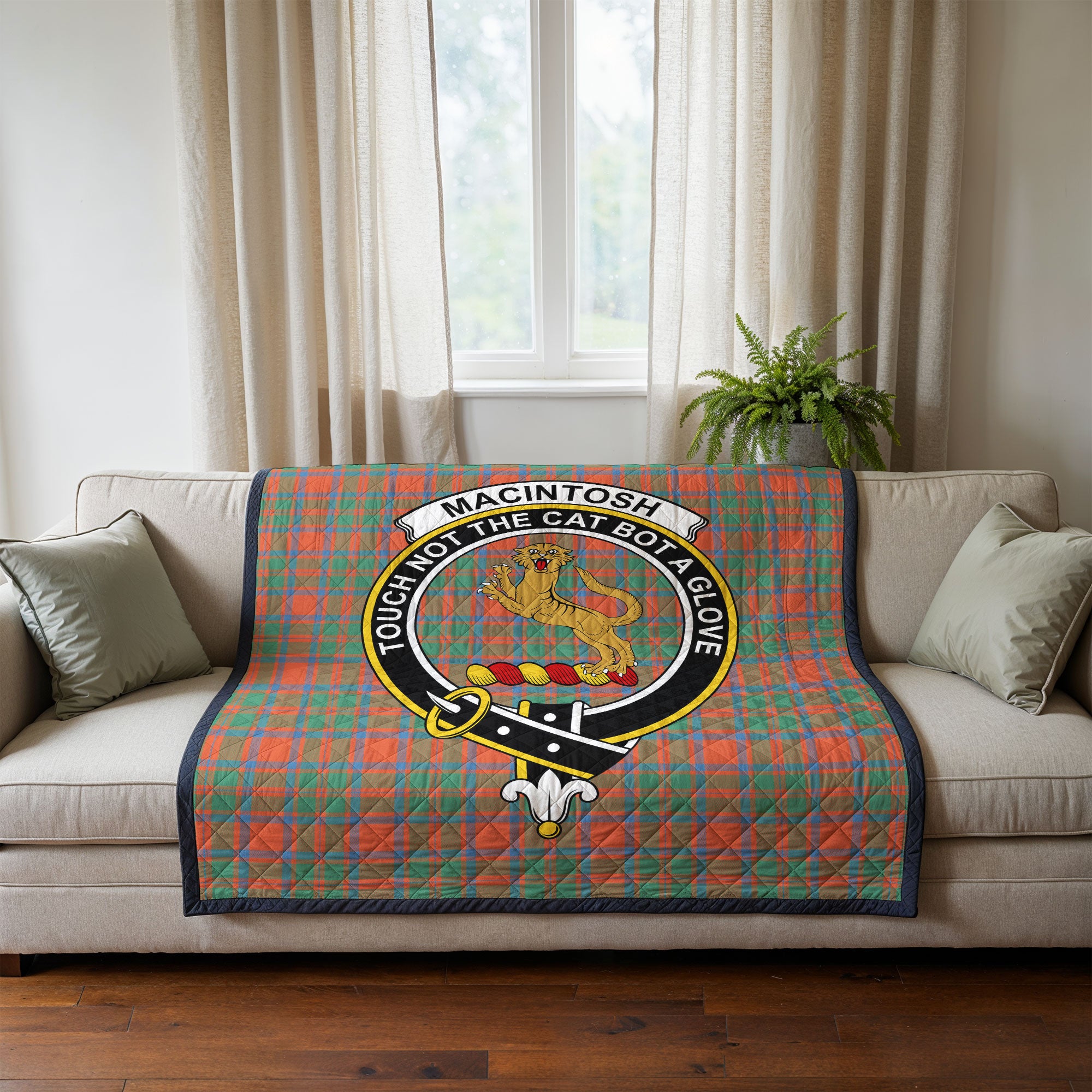 MacIntosh Ancient Tartan Crest Quilt