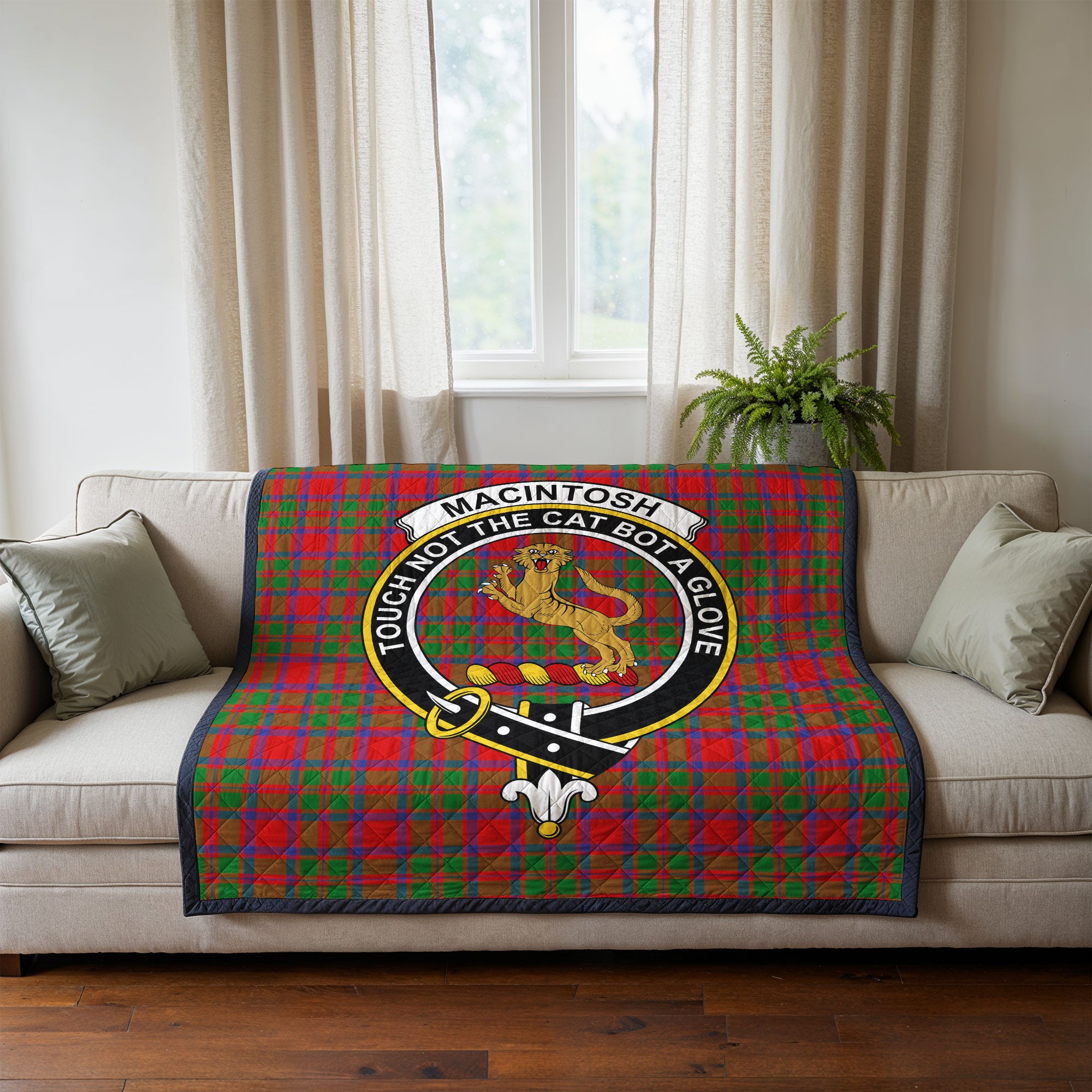 MacIntosh Modern Tartan Crest Quilt
