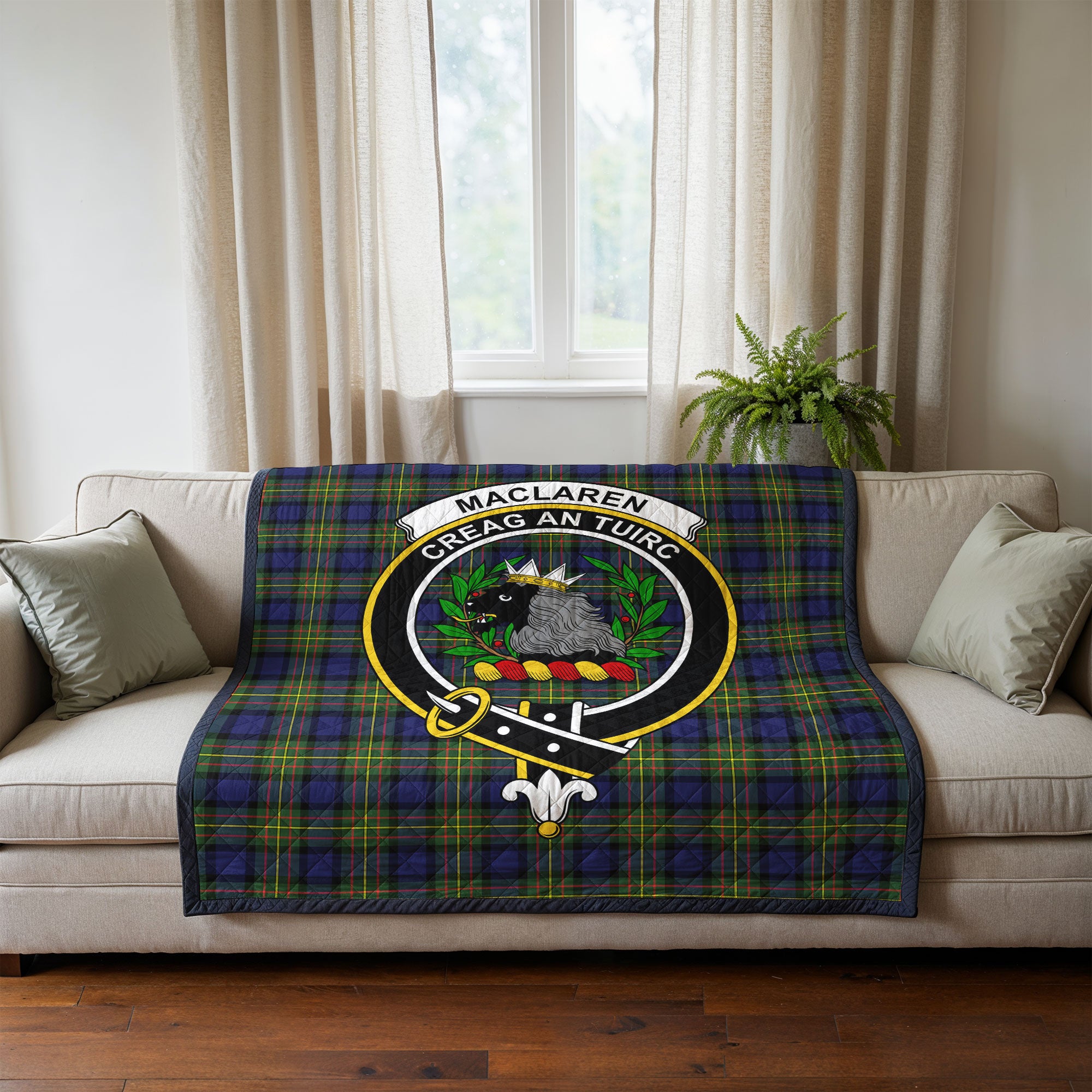 MacLaren Modern Tartan Crest Quilt