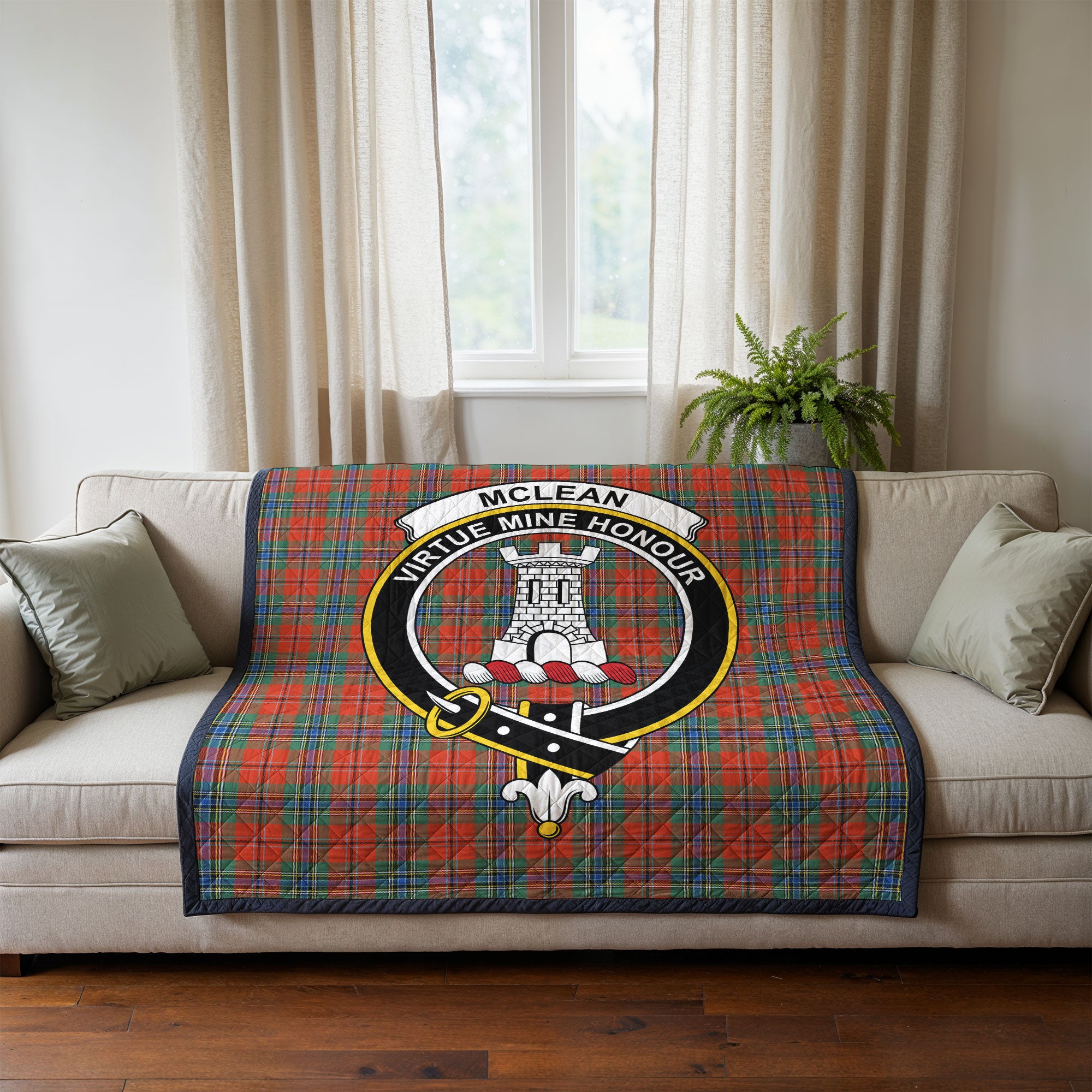 McLean of Duart Ancient Tartan Crest Quilt