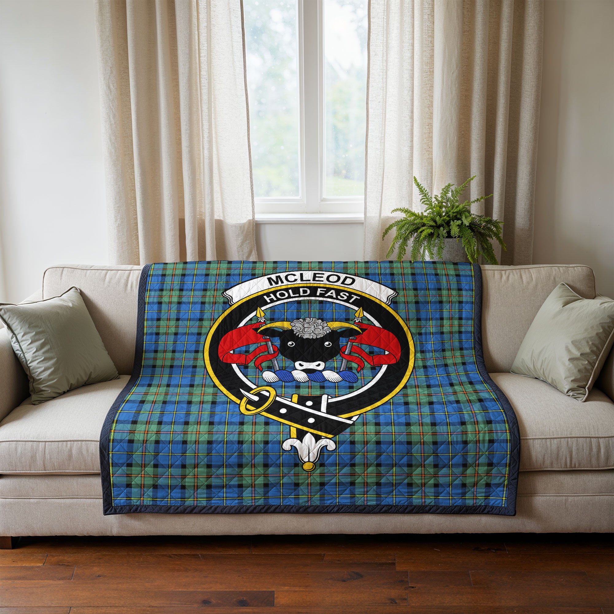 McLeod of Harris Ancient Tartan Crest Quilt