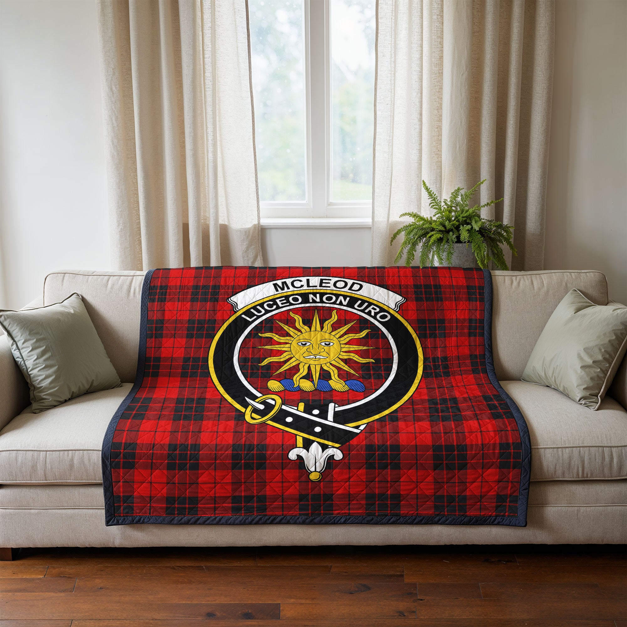 McLeod of Raasay Tartan Crest Quilt
