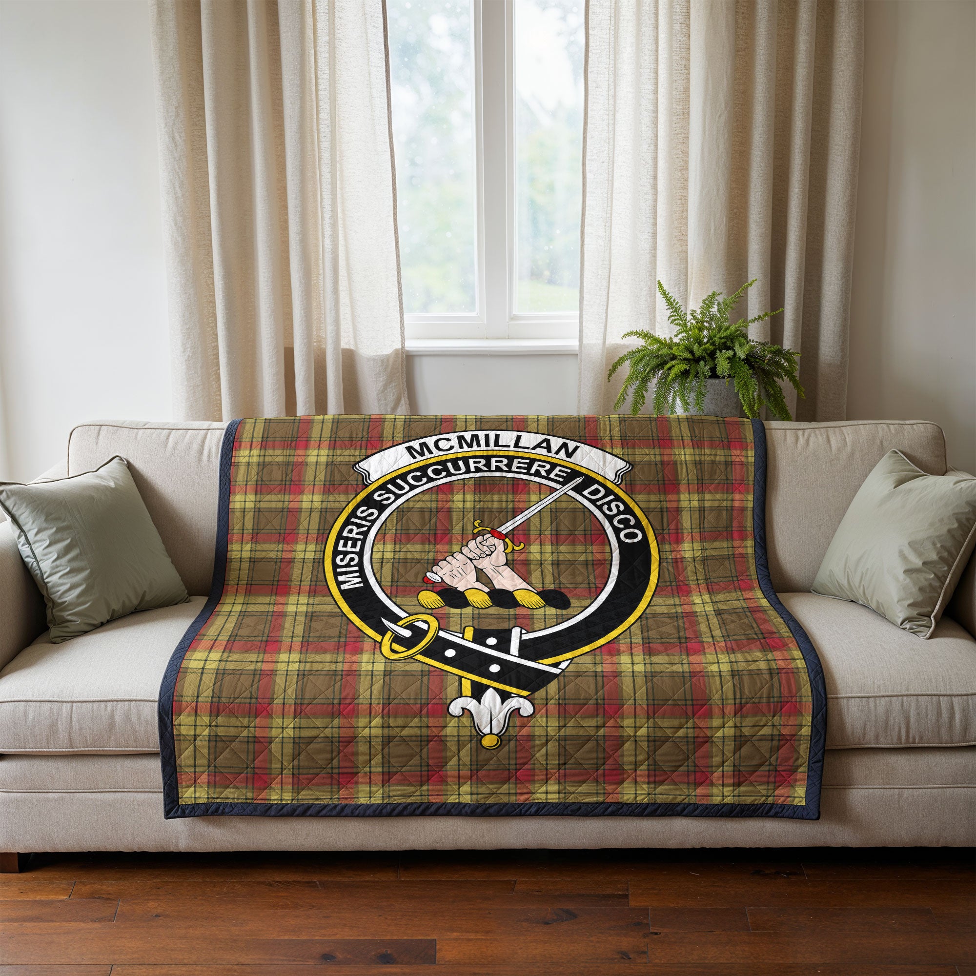 McMillan Old Weathered Tartan Crest Quilt
