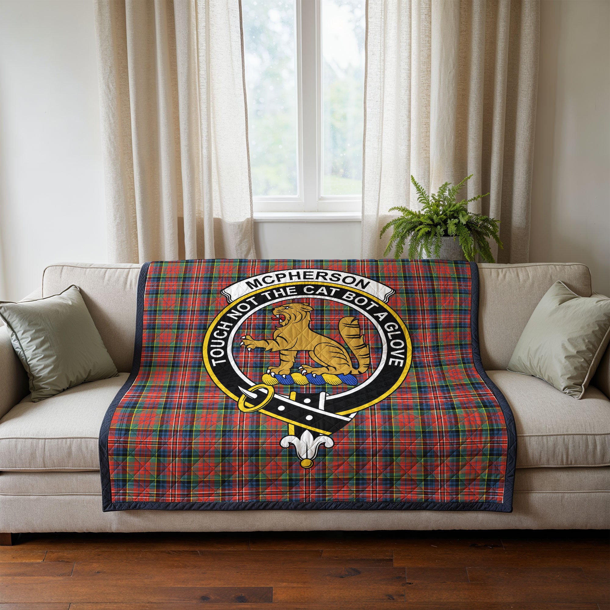 McPherson Ancient Tartan Crest Quilt