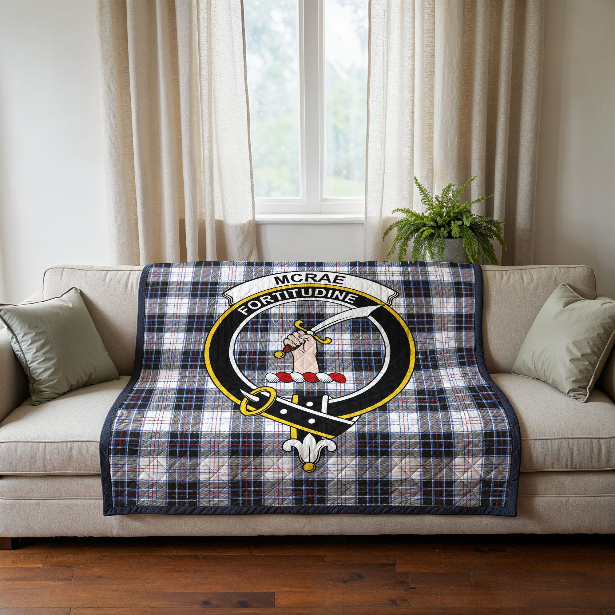 McRae Dress Modern Tartan Crest Quilt