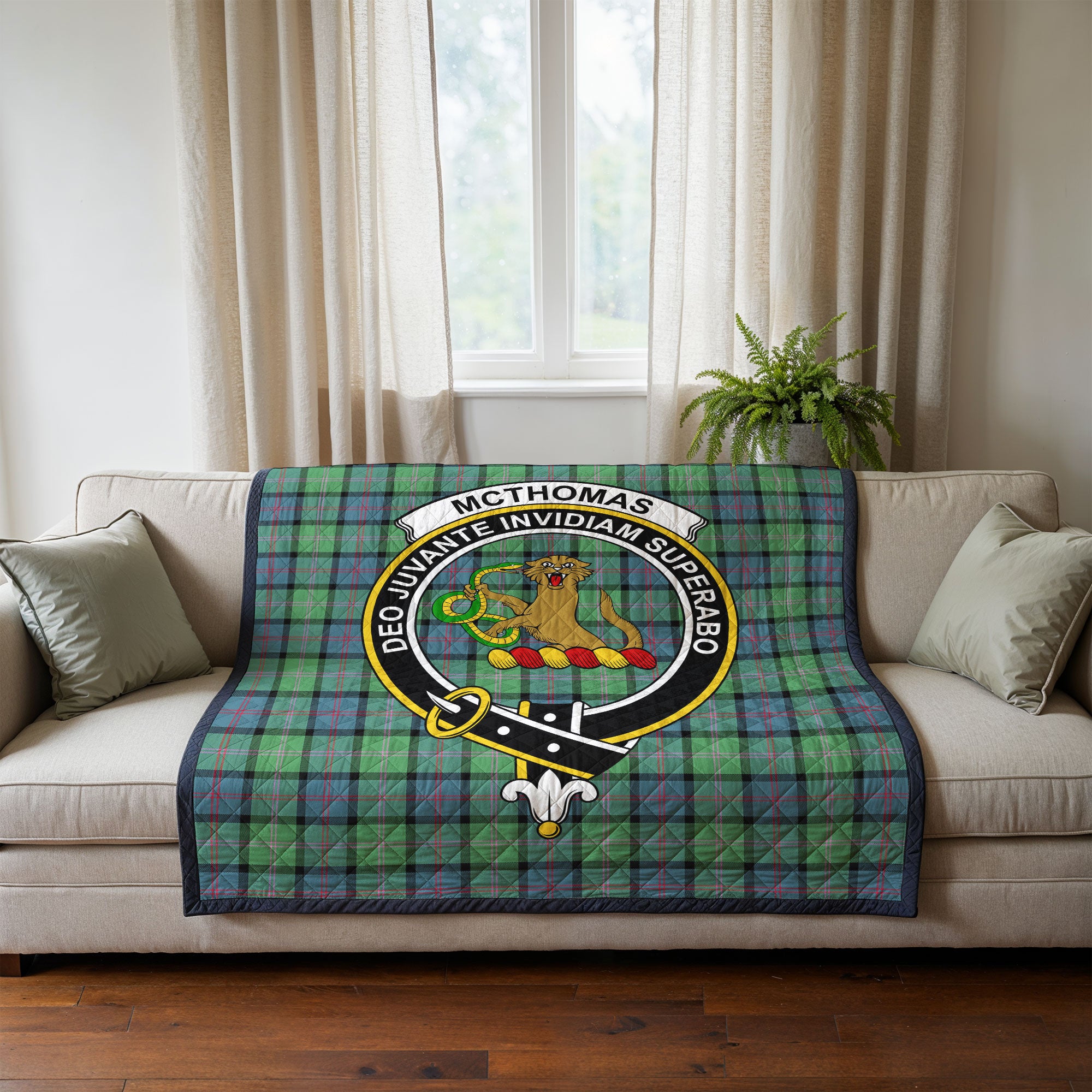 McThomas Ancient Tartan Crest Quilt