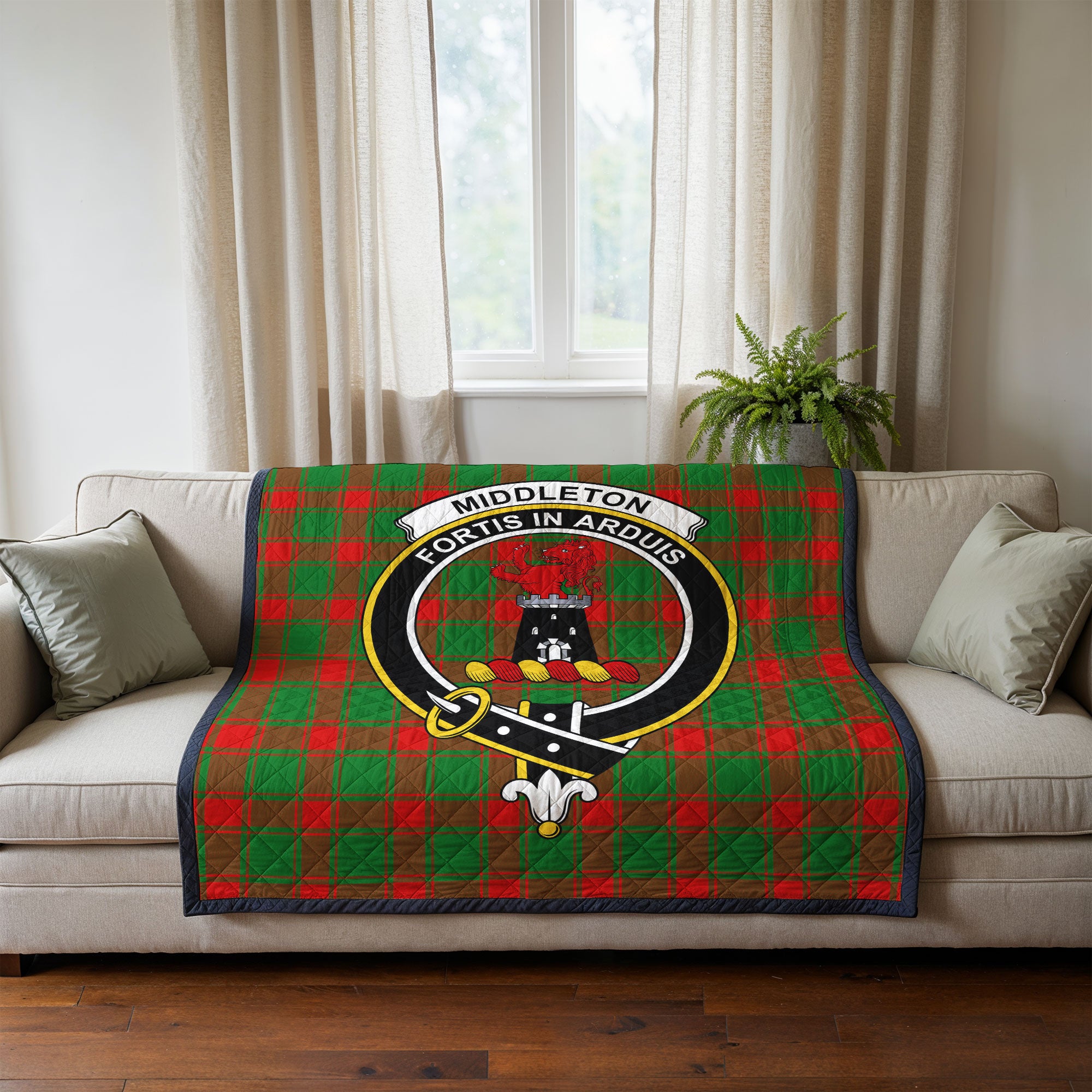 Middleton Modern Tartan Crest Quilt