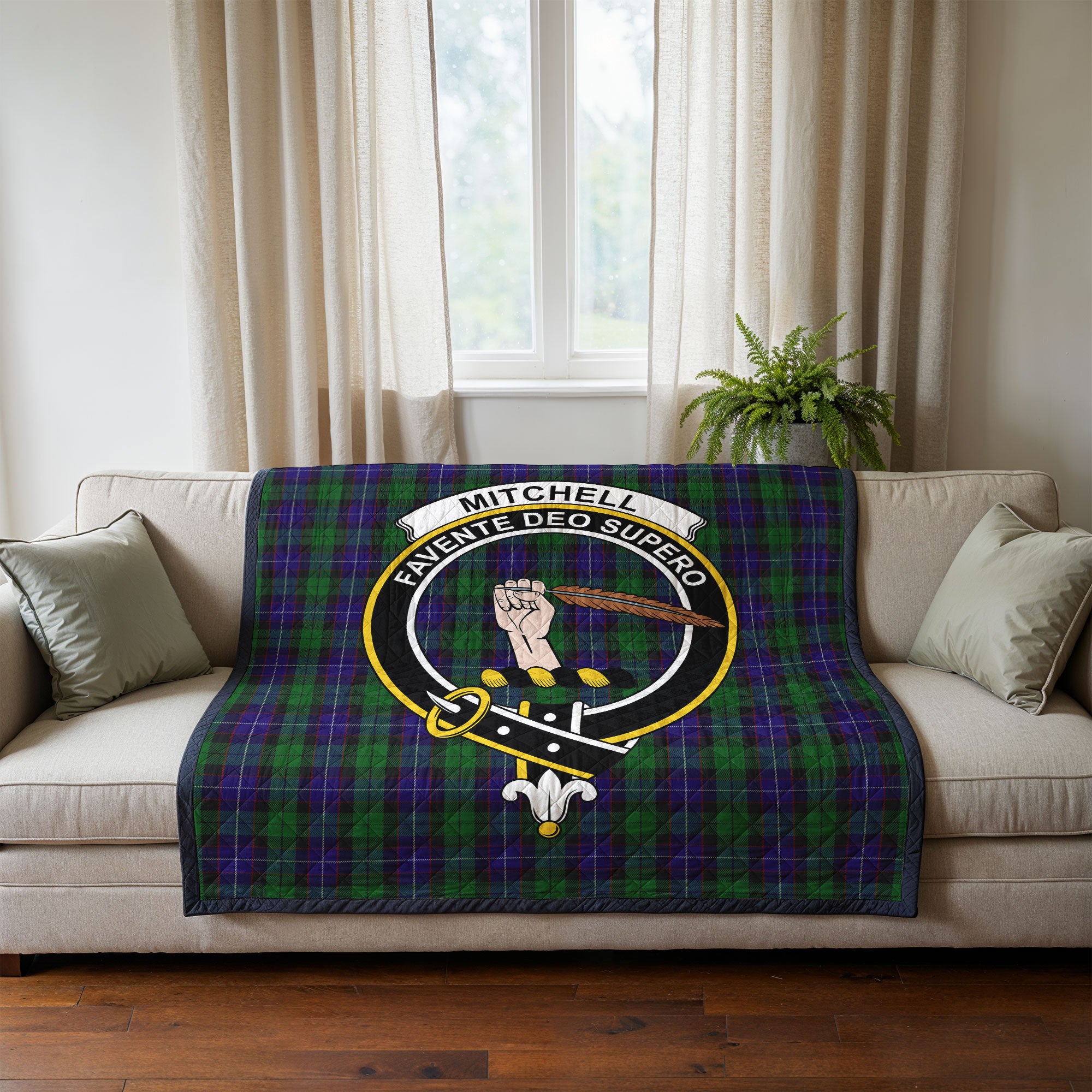 Mitchell Tartan Crest Quilt