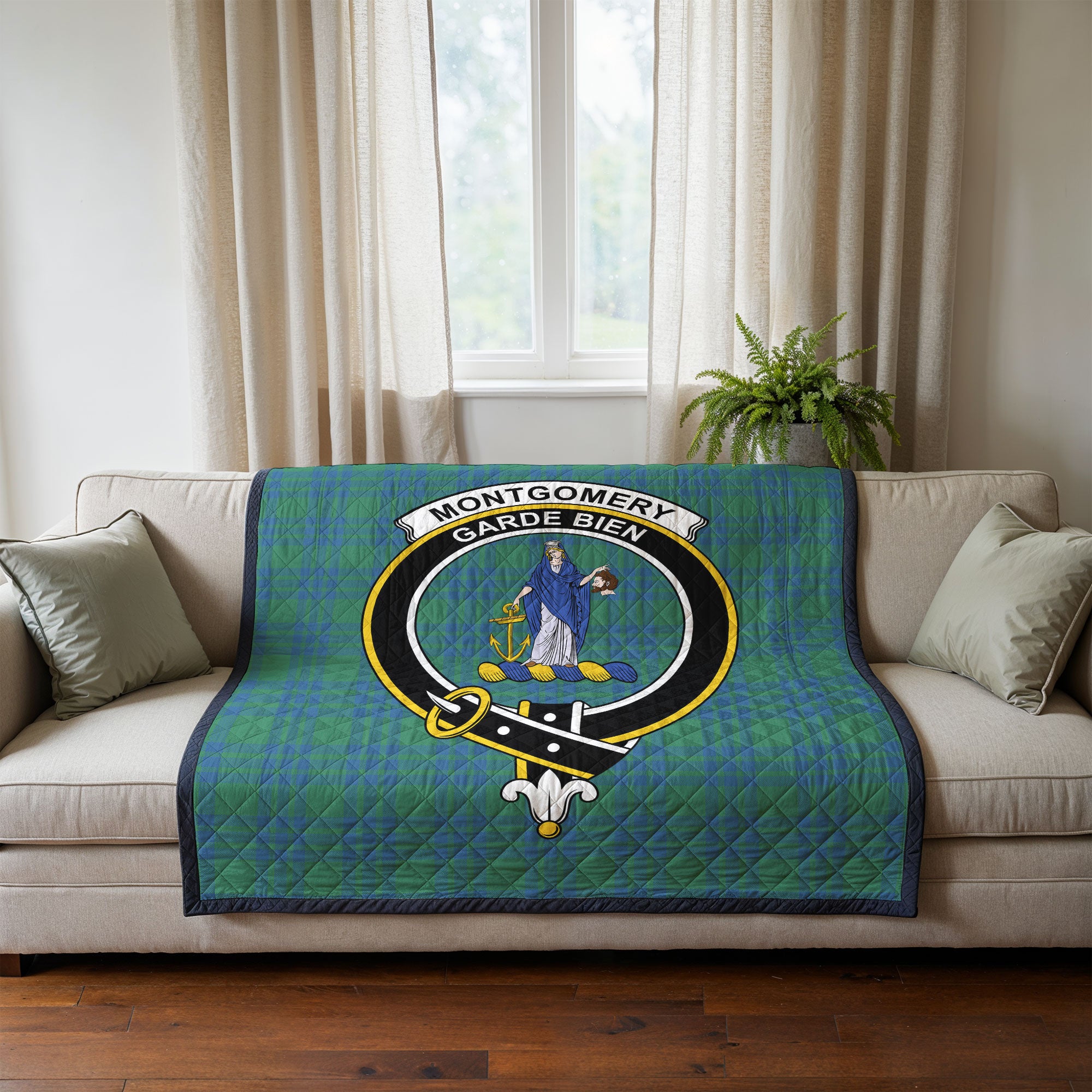 Montgomery Ancient Tartan Crest Quilt