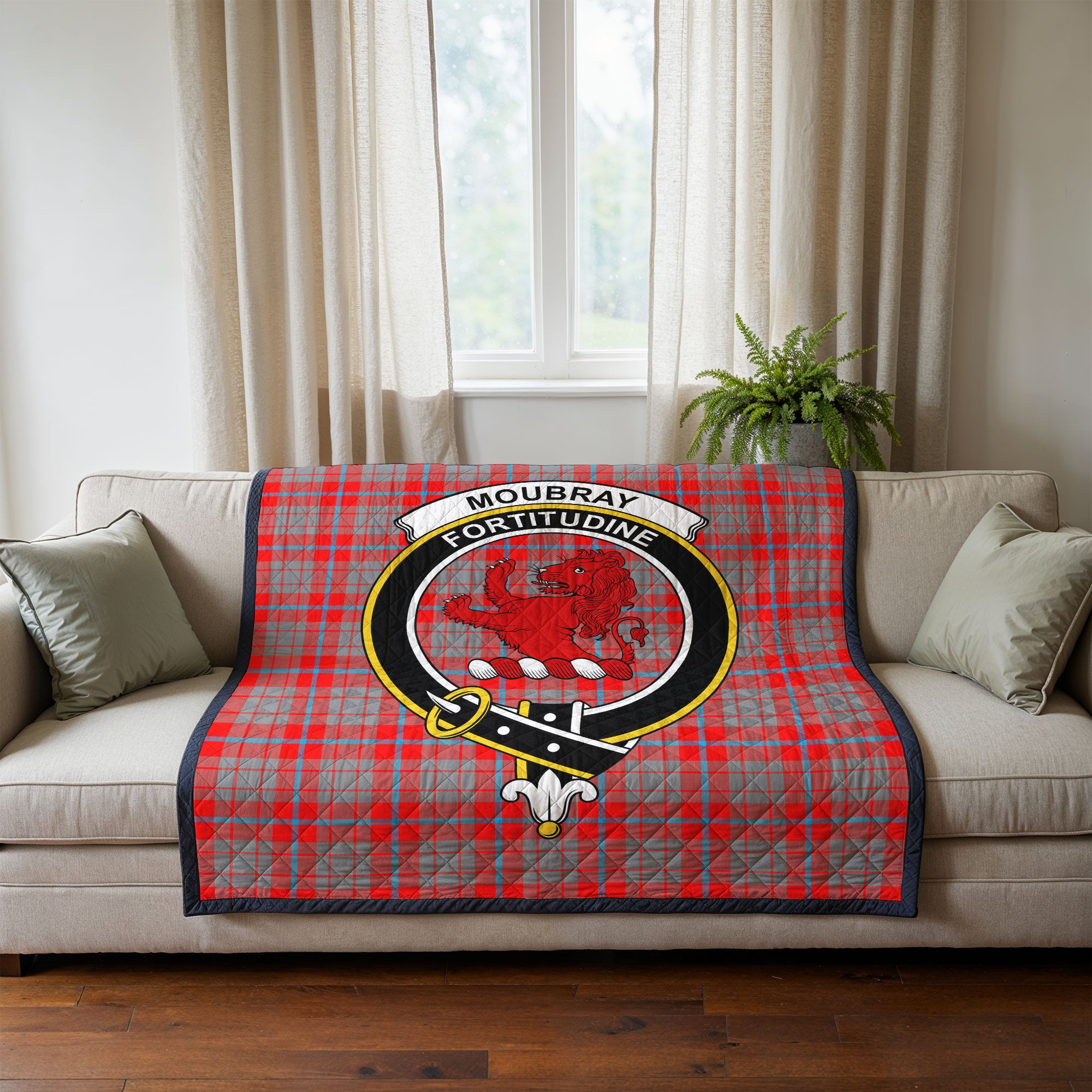 Moubray Tartan Crest Quilt