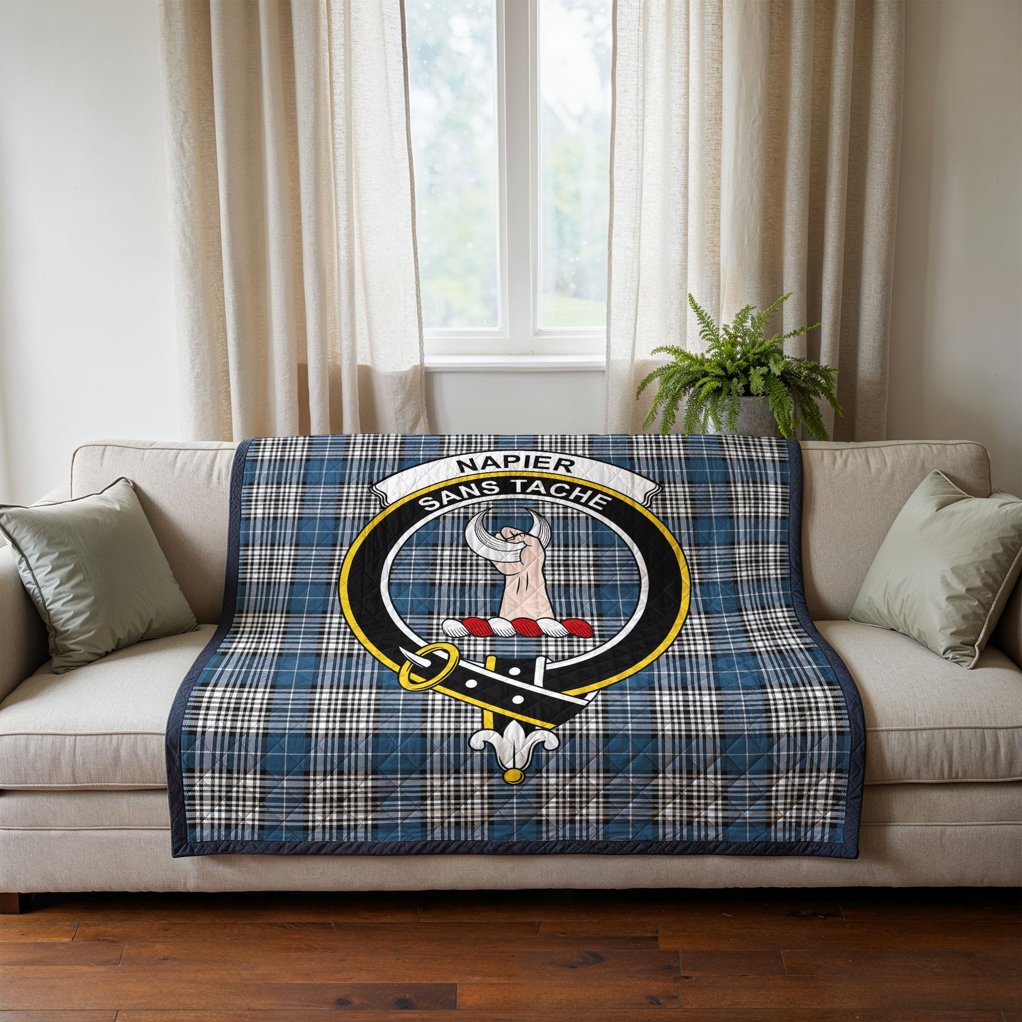 Napier Modern Tartan Crest Quilt