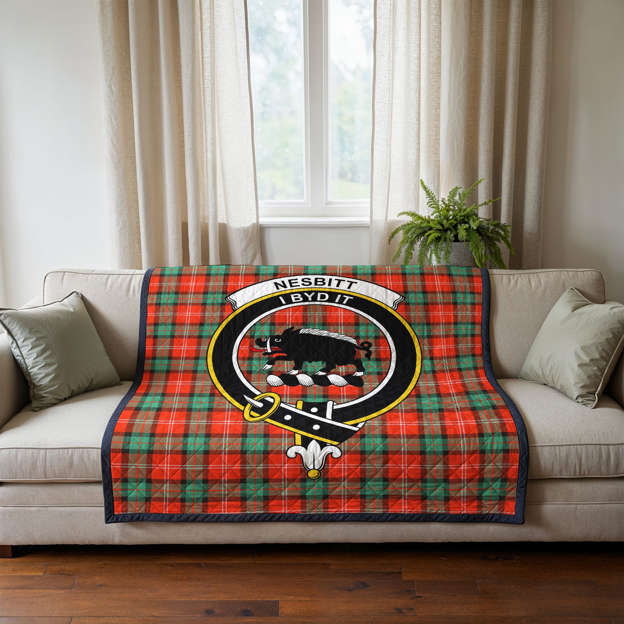Nesbitt Ancient Tartan Crest Quilt