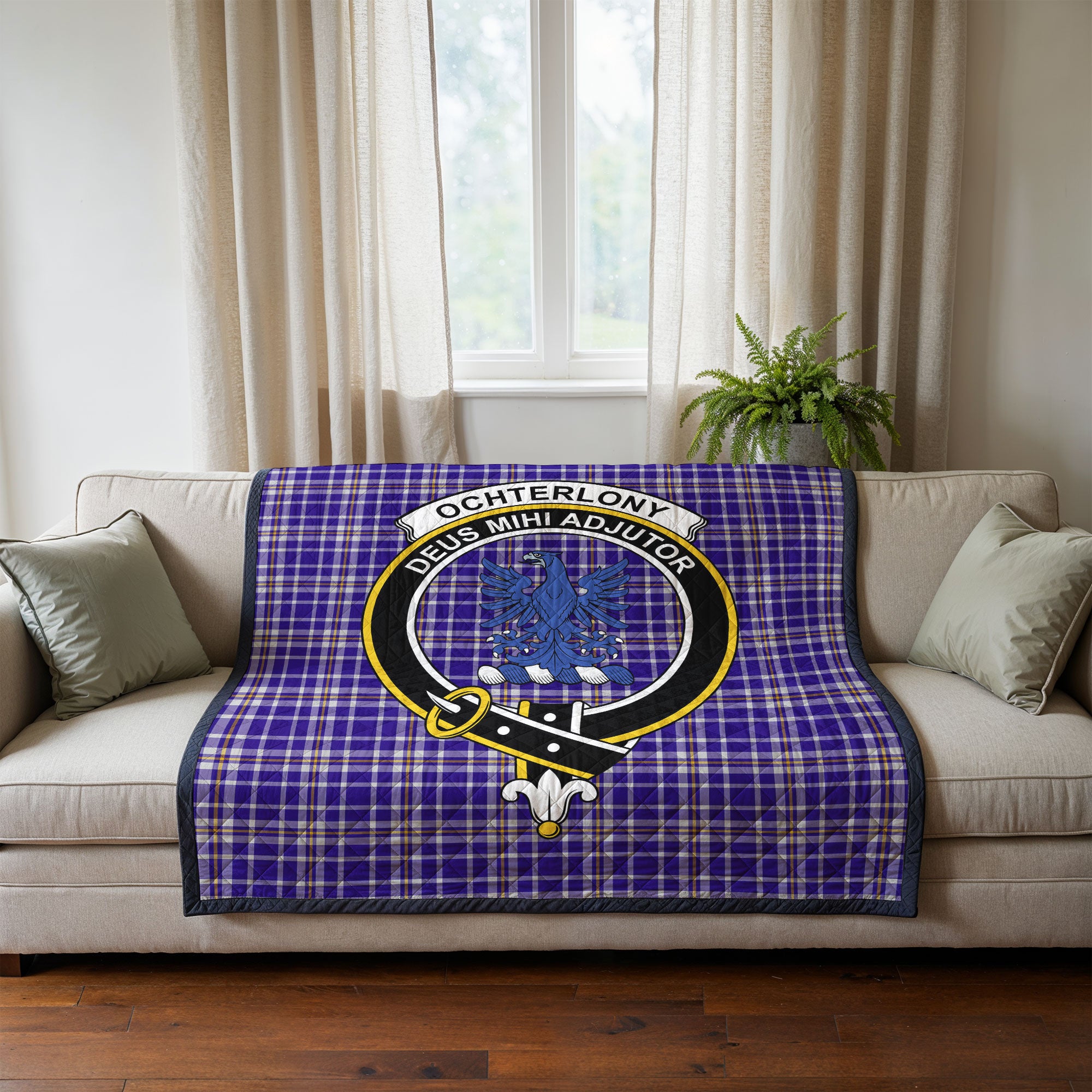 Ochterlony Tartan Crest Quilt