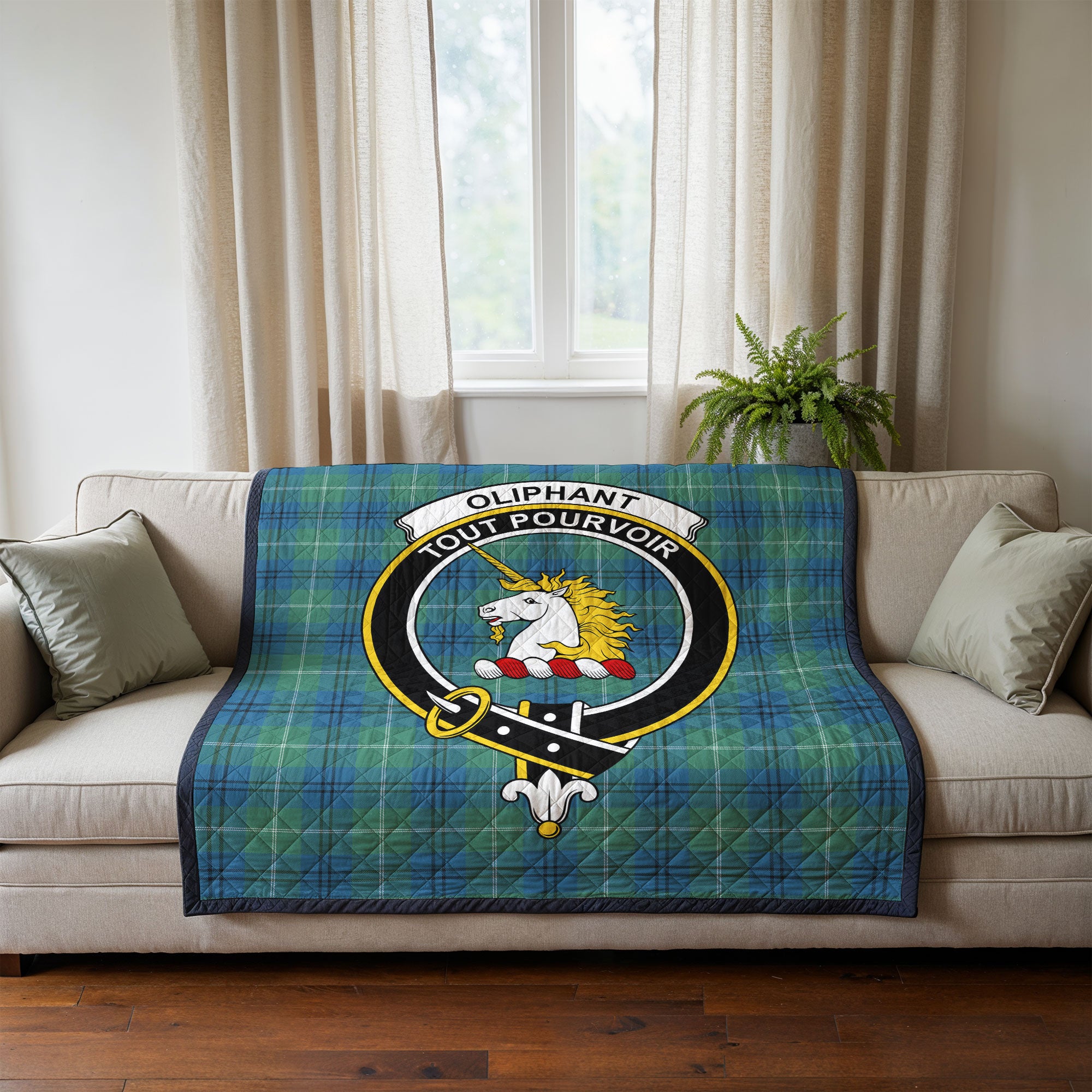 Oliphant Ancient Tartan Crest Quilt