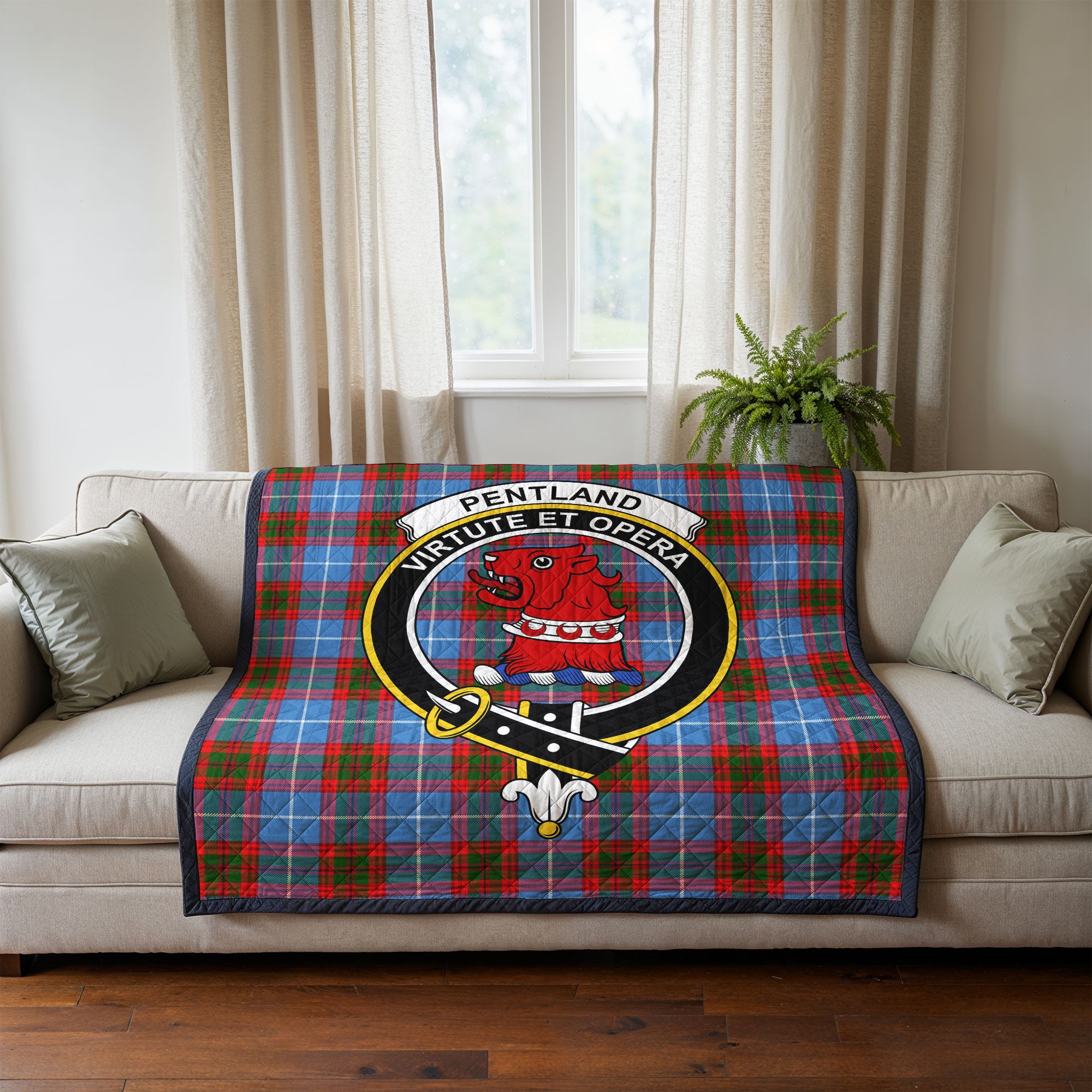 Pentland Tartan Crest Quilt