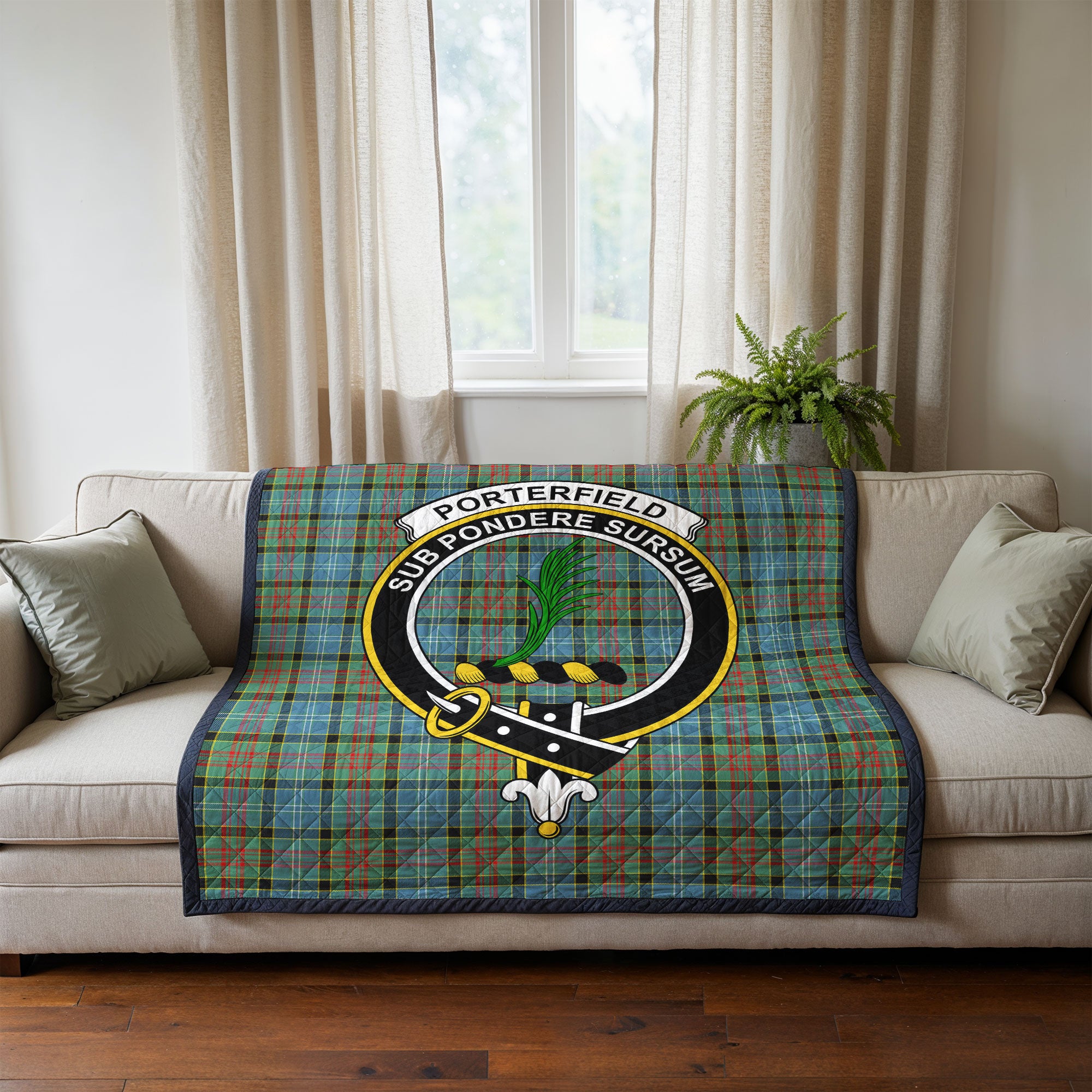 Porterfield Tartan Crest Quilt