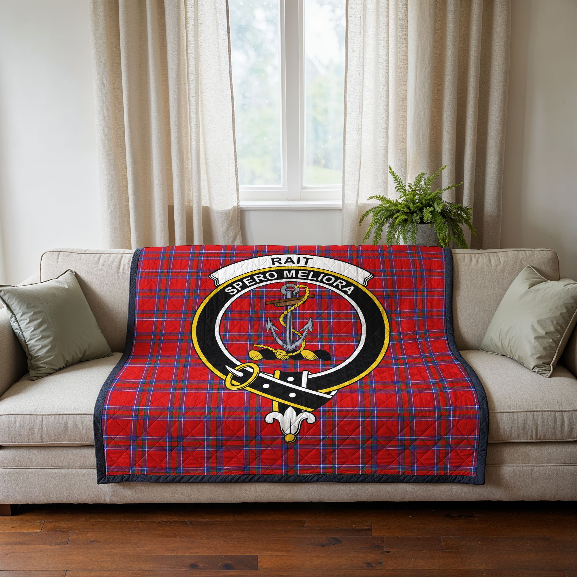 Rait Tartan Crest Quilt