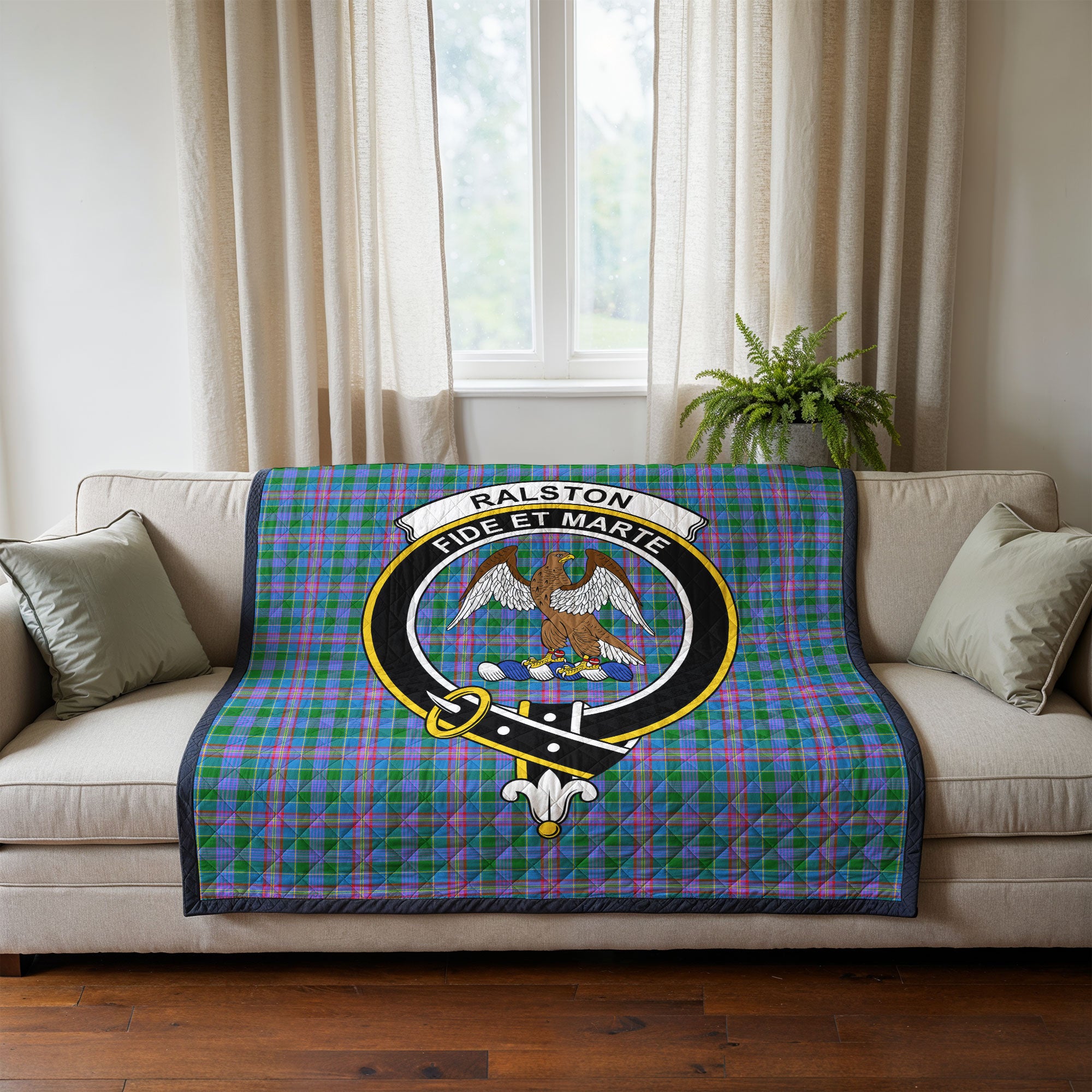 Ralston Tartan Crest Quilt